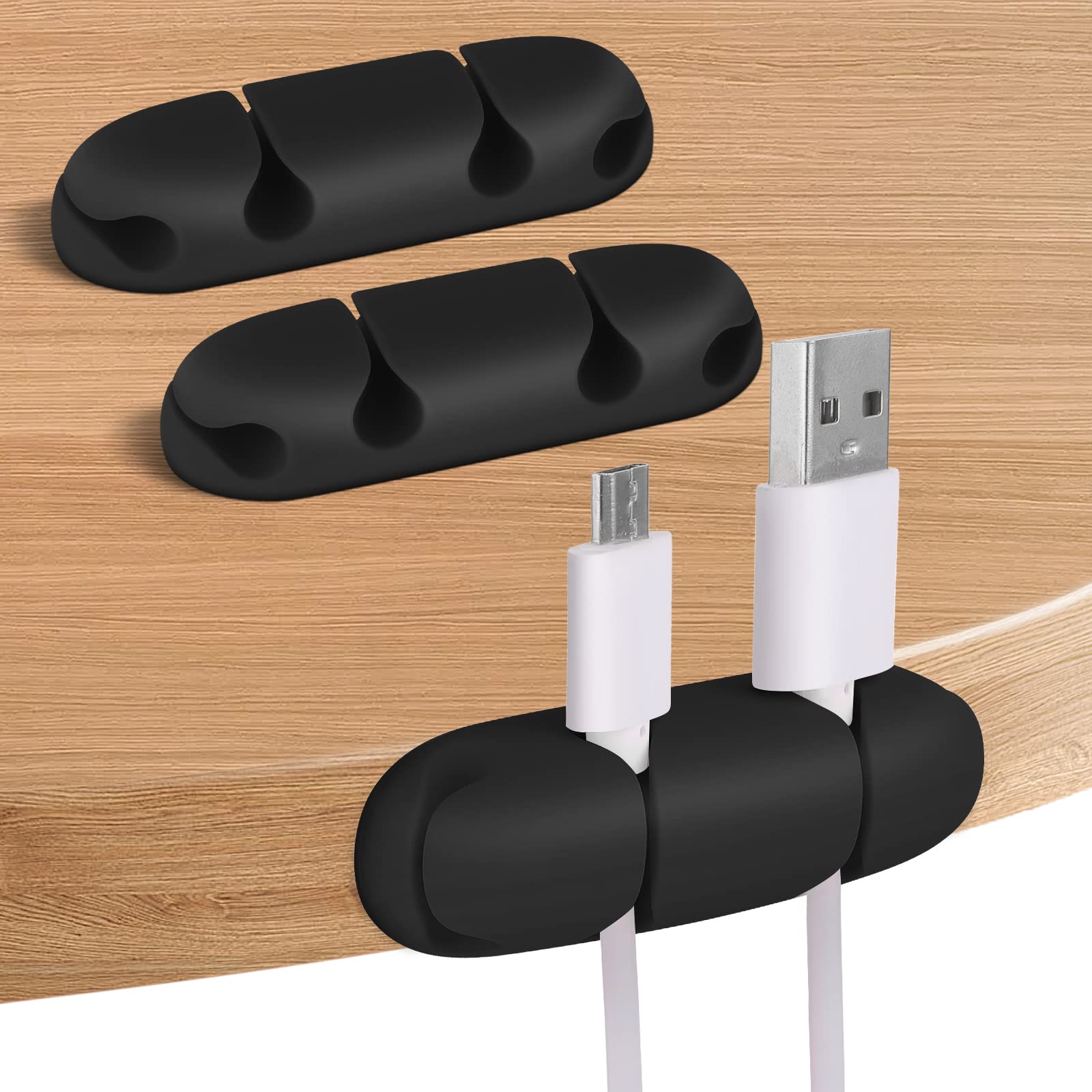 Wllhyf Cable Clips 3Pcs Cord Wire Organizer Cable Management Holders 4 Hole Silicone Cable Harness Usb Charging Accessory Cable