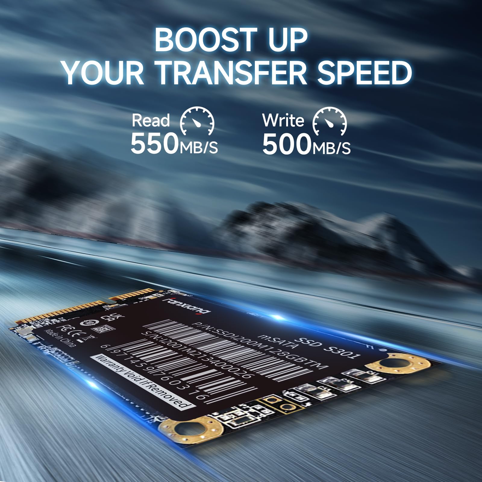 Fanxiang S301 256Gb Msata Ssd Mini Sata Iii 6Gb/S Internal Solid State Drive, 3D Nand, Compatible With Ultrabook Desktop Pc Lapt