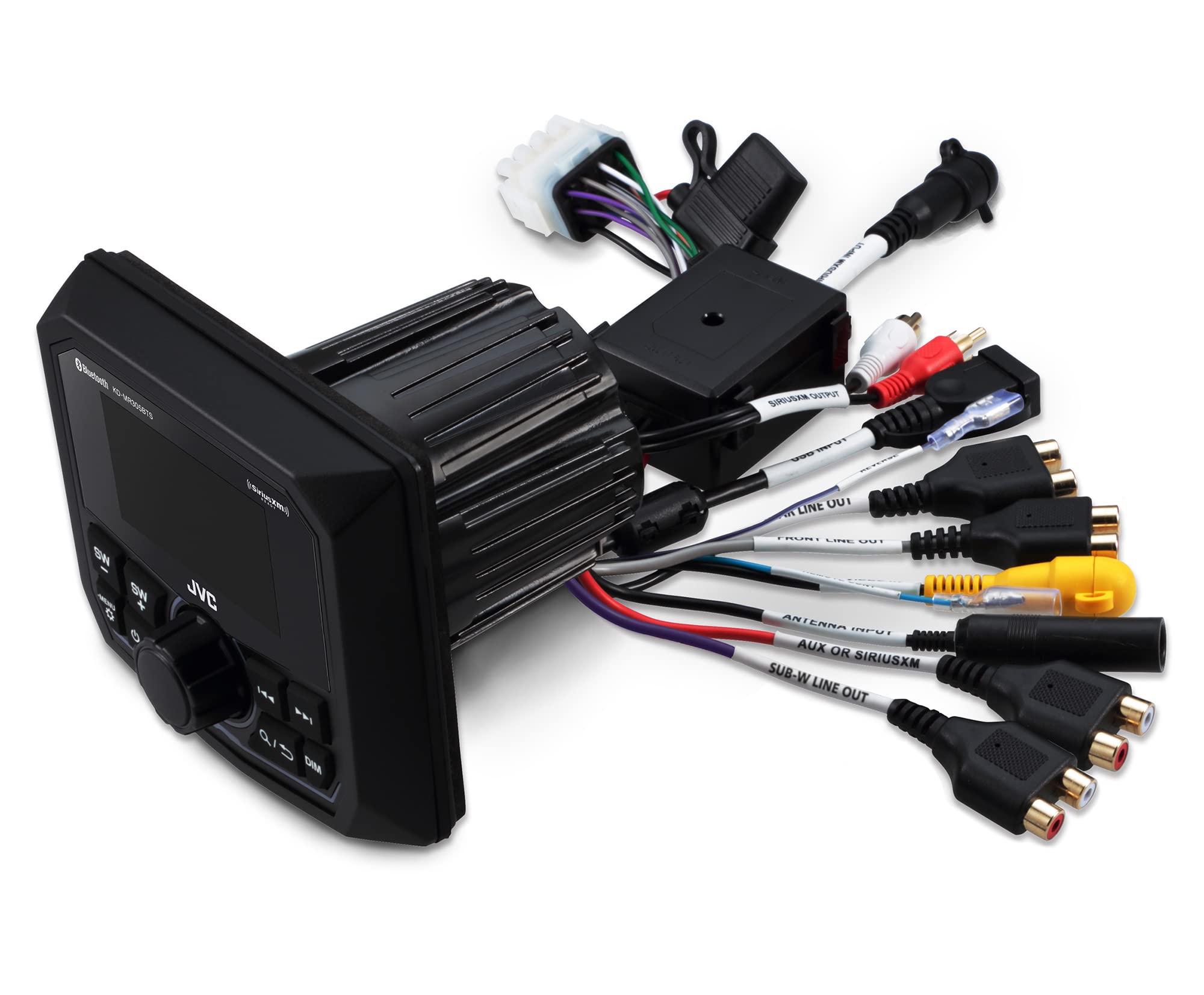 Jvc Kd-Mr305Bts Marine Guage Receiver Weatherproof, 2.7 Inch Lcd, Built In Amplifer, Bluetooth, Digital Media Mp3 Player, No Cd