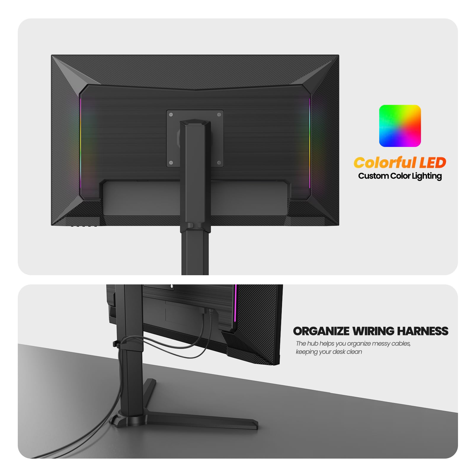 Crua 27?540Hz Gaming Monitor, Ips Fhd(1920X1080P), Amd Freesync, 120% Srgb, Height/Pivot/Rotating/Tilt Adjustable Vertical Monit