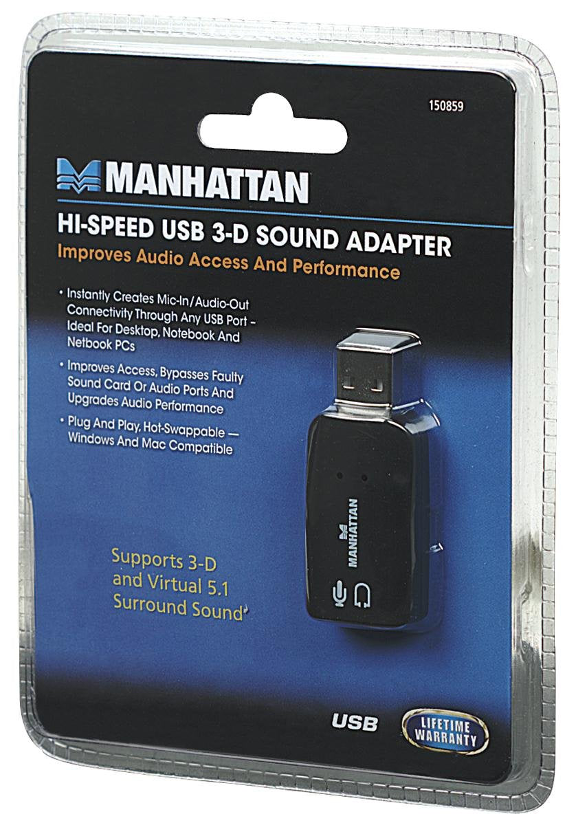 Manhattan High Speed Usb 3 D Sound Adapter (150859)
