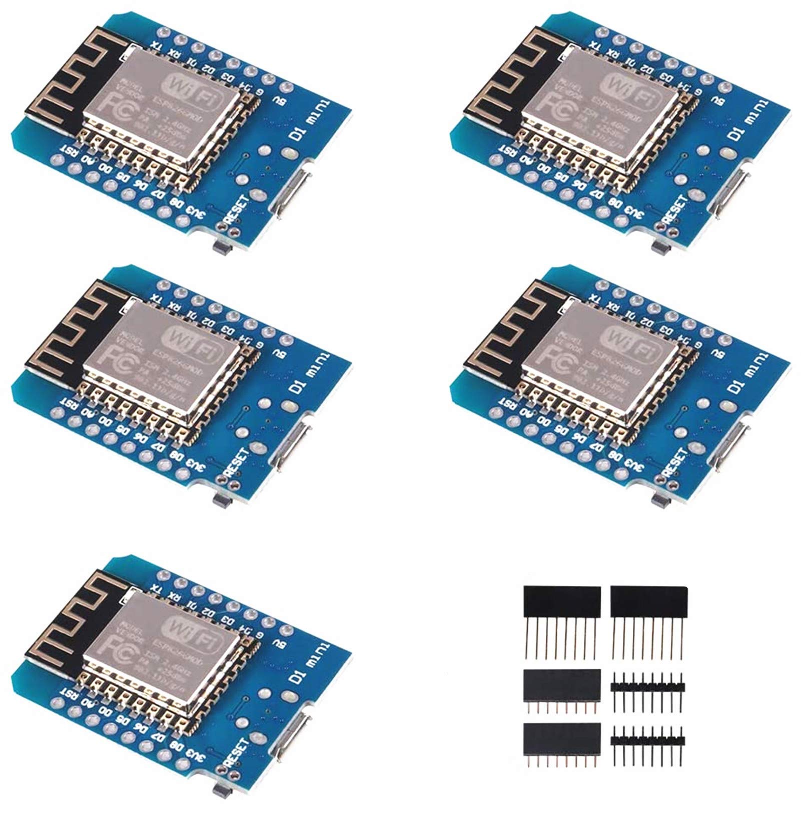 Aceirmc 5Pcs Esp8266 Esp 12 Esp 12F Nodemcu Mini D1 Module Wemos Lua 4M Bytes Wlan Wifi Internet Development Board Base On Esp82