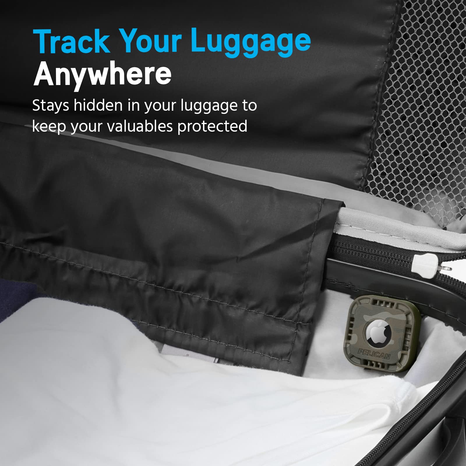 Pelican Protector 4 Pack Airtag Holder   Air Tag Case With 3M Adhesive Sticker   Rugged Shockproof Airtag Cover   Hidden Air Tag