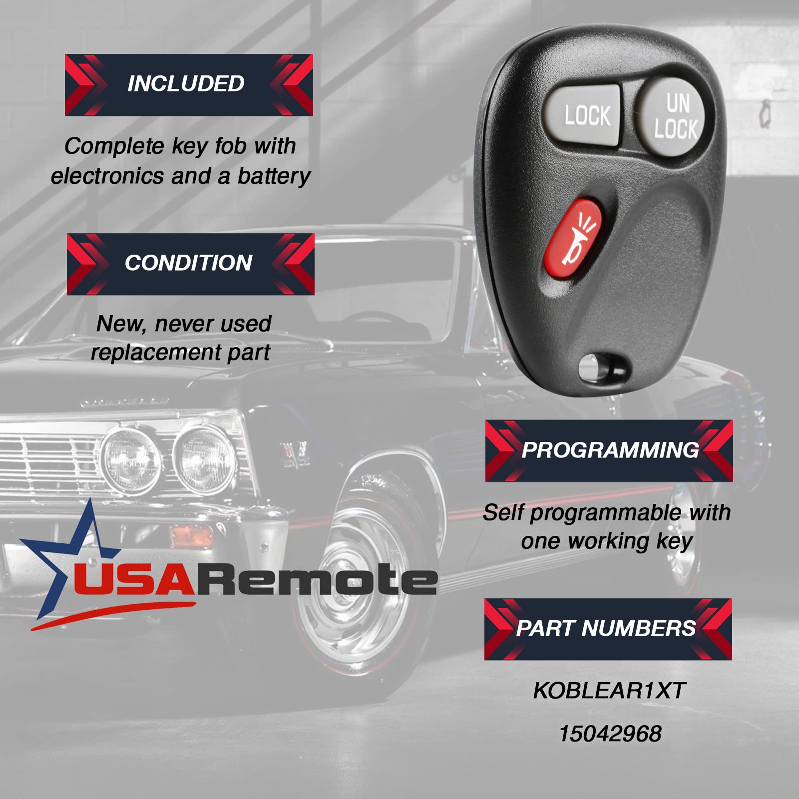 2001 2002 Key Fob Keyless Entry Remote Fits Cadillac Escalade/Chevy Avalanche S10 Silverado Suburban Tahoe/Gmc Sierra Sonoma Yuk