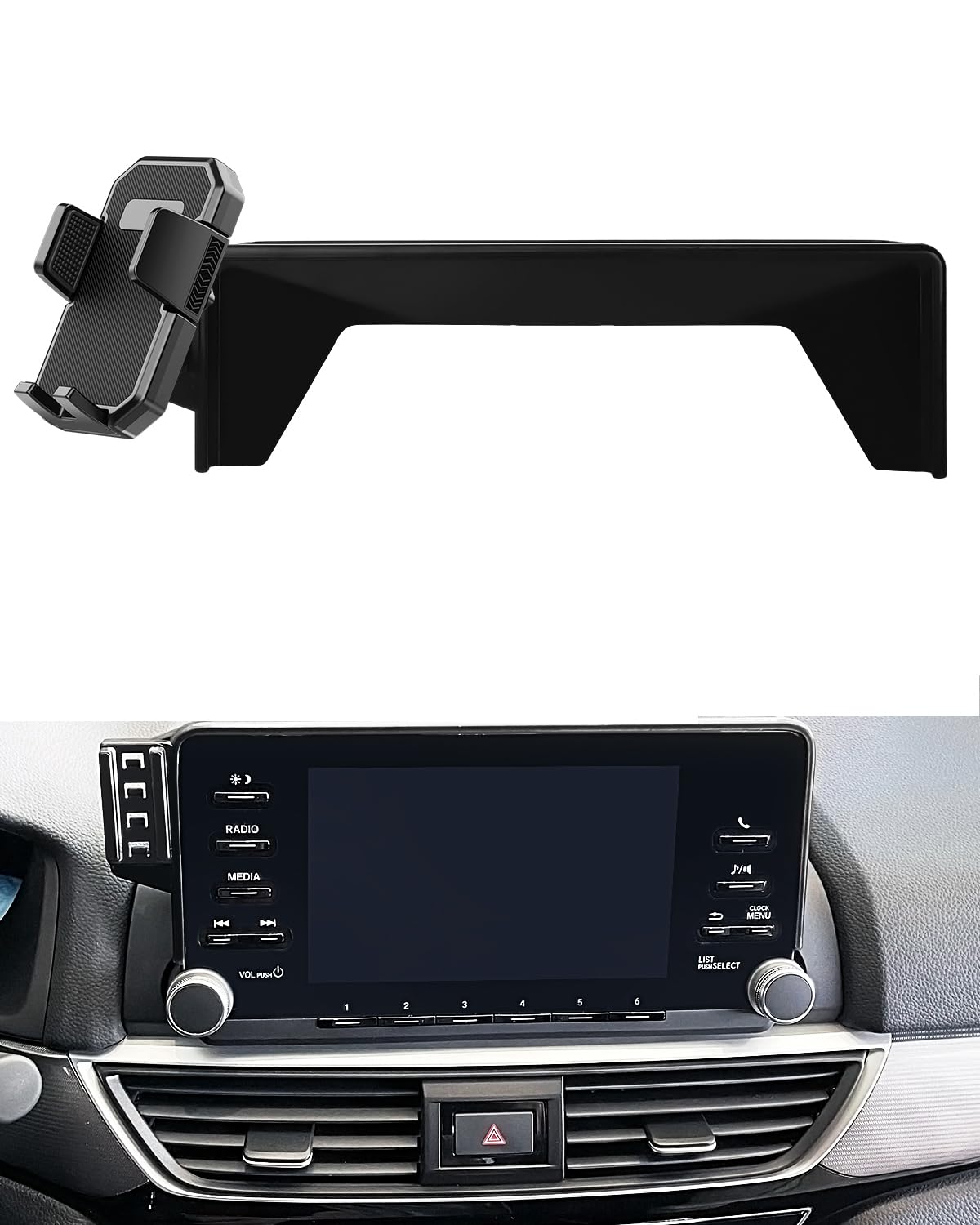 Car Phone Mount For Honda Accord 2023 2024 2025 Accessories Custom 12.3'' Screen 360 Rotation Phone Holder Auto Lock Not Affect 