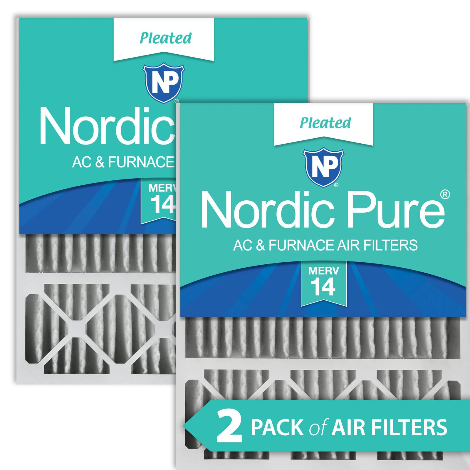 Nordic Pure 20X25X5 (19_7/8 X 24_7/8 X 4_3/8) Honeywell/Lennox Replacement Merv 14 Air Filters 2 Pack
