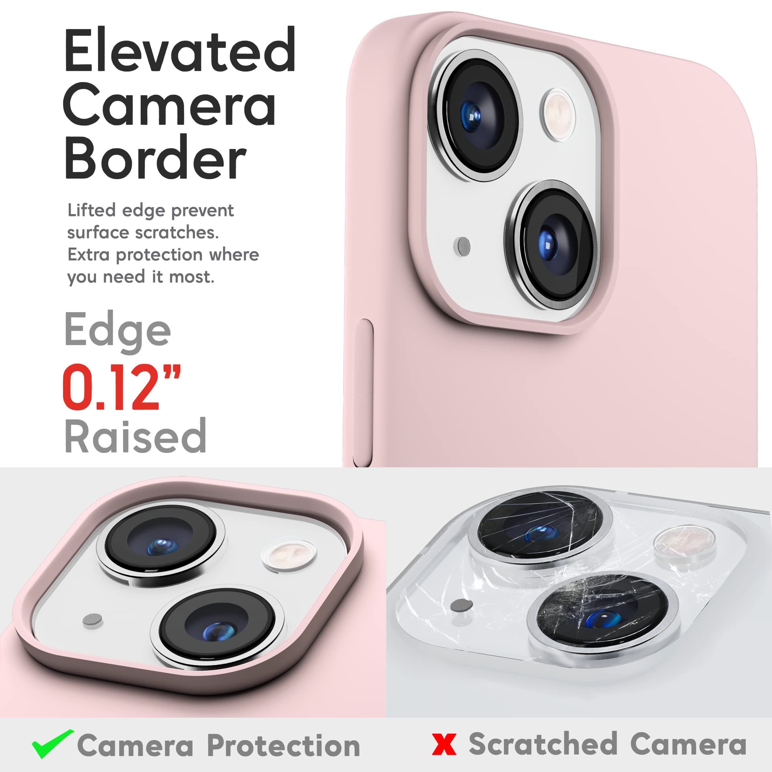 IceSword iPhone 13 Mini Case Ultra Slim Shockproof Protective Silicone Sand Pink 5.4 inch
