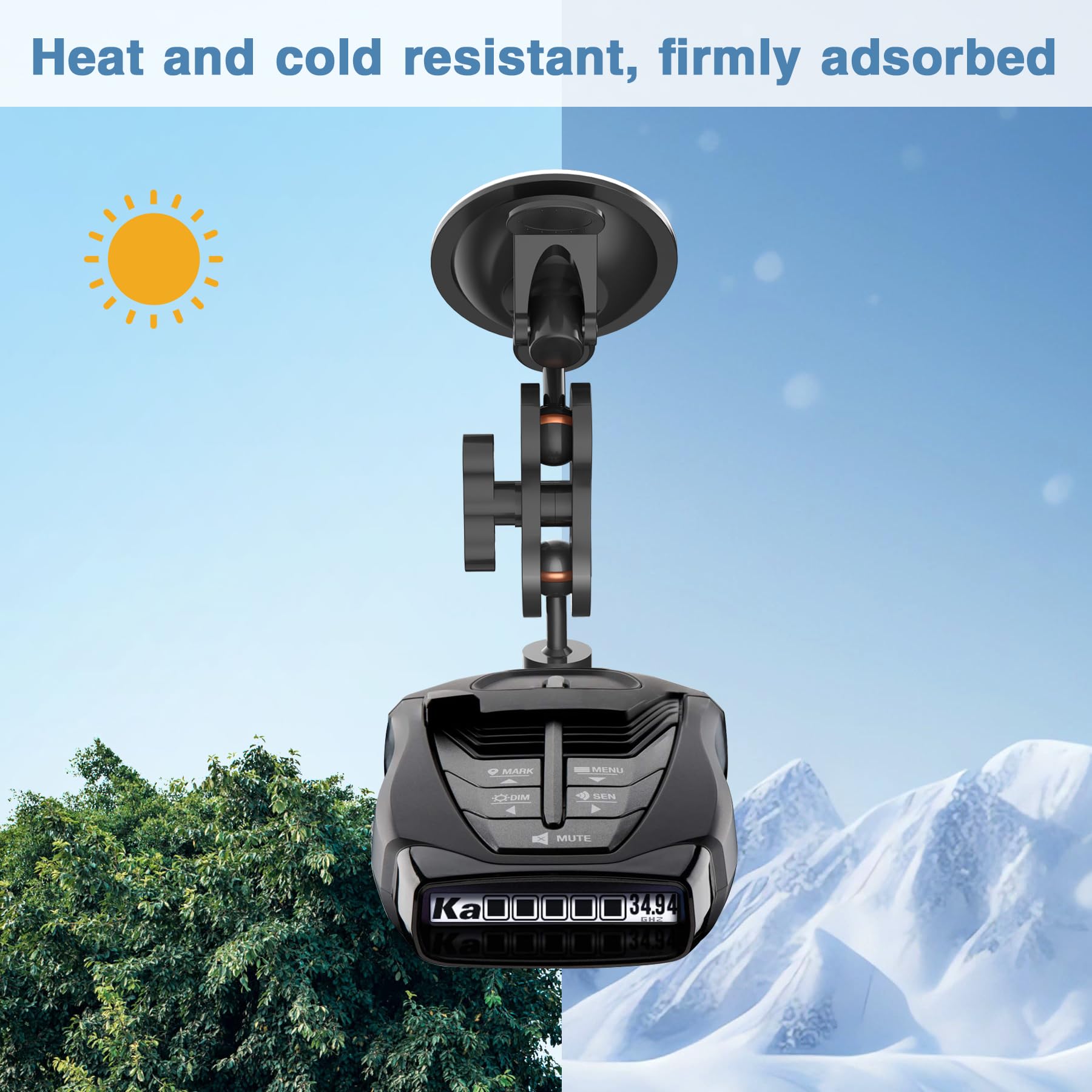 Xsaaczm Radar Mount,Car Radar Detector Suction Cup Mount,Windshield Radar Suction Cup Mounting Bracket (For Cobra Radar Detector