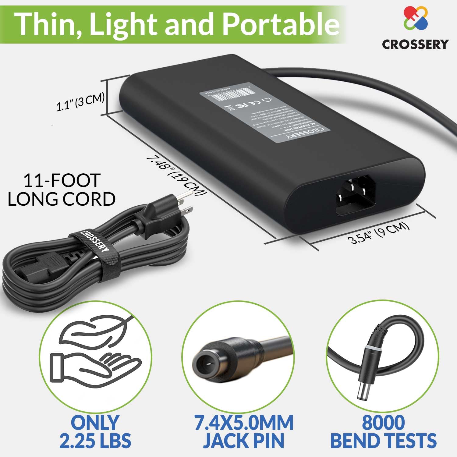 New Slim 240W Laptop Charger For Dell   240 Watt Dell Laptop Charger Fit For G3 G5 G7 G15 & Alienware M15 M17 M17X X51   Ac Adapter Power Supply Cord Replacement For Alienware 17 15 13 R1 R5