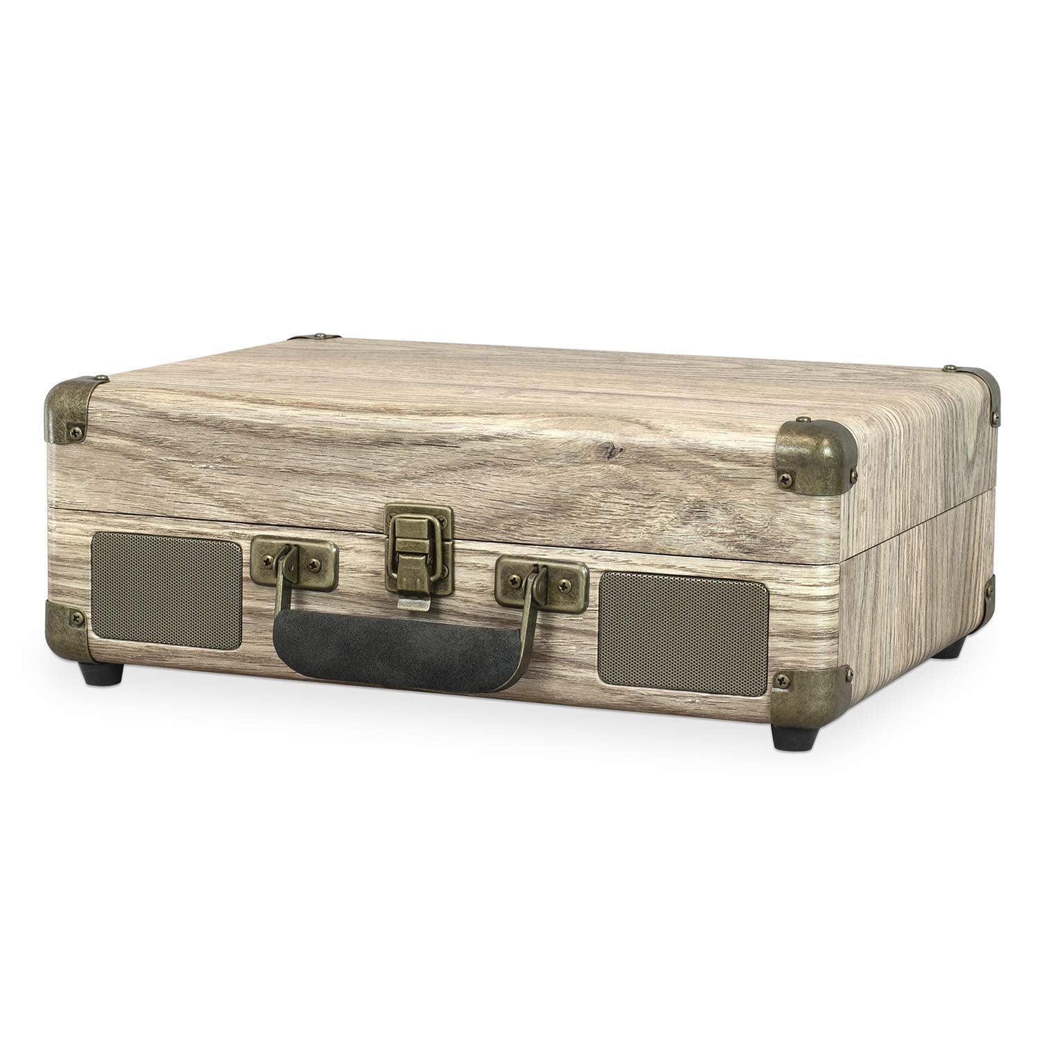 Victrola Vintage 3 Speed Bluetooth Portable Suitcase Record Player With Built In Speakers | Upgraded Turntable Audio Sound|Oatme