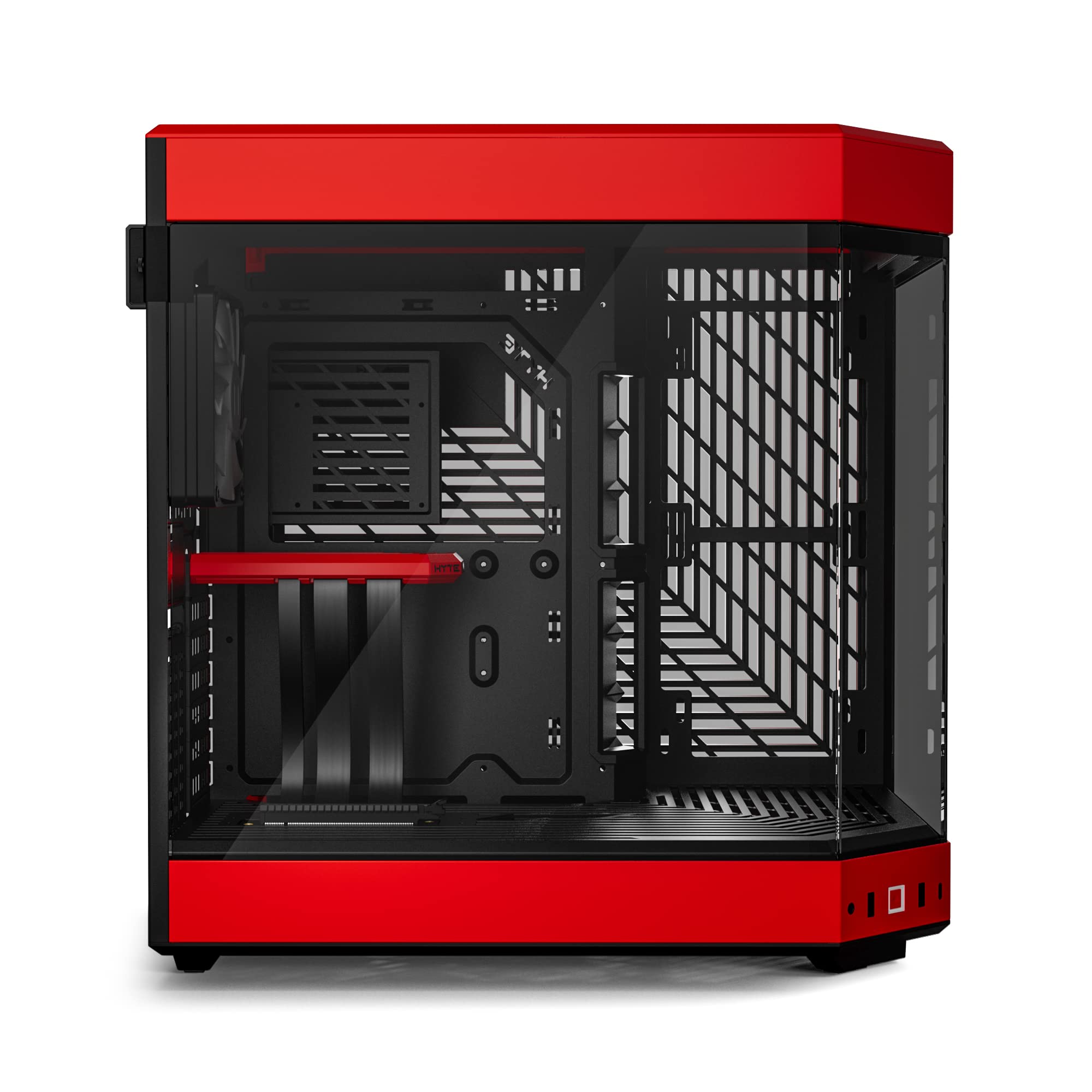 Hyte Y60 Modern Aesthetic Dual Chamber Panoramic Tempered Glass Mid Tower Atx Computer Gaming Case With Pcie 4.0 Riser Cable Inc