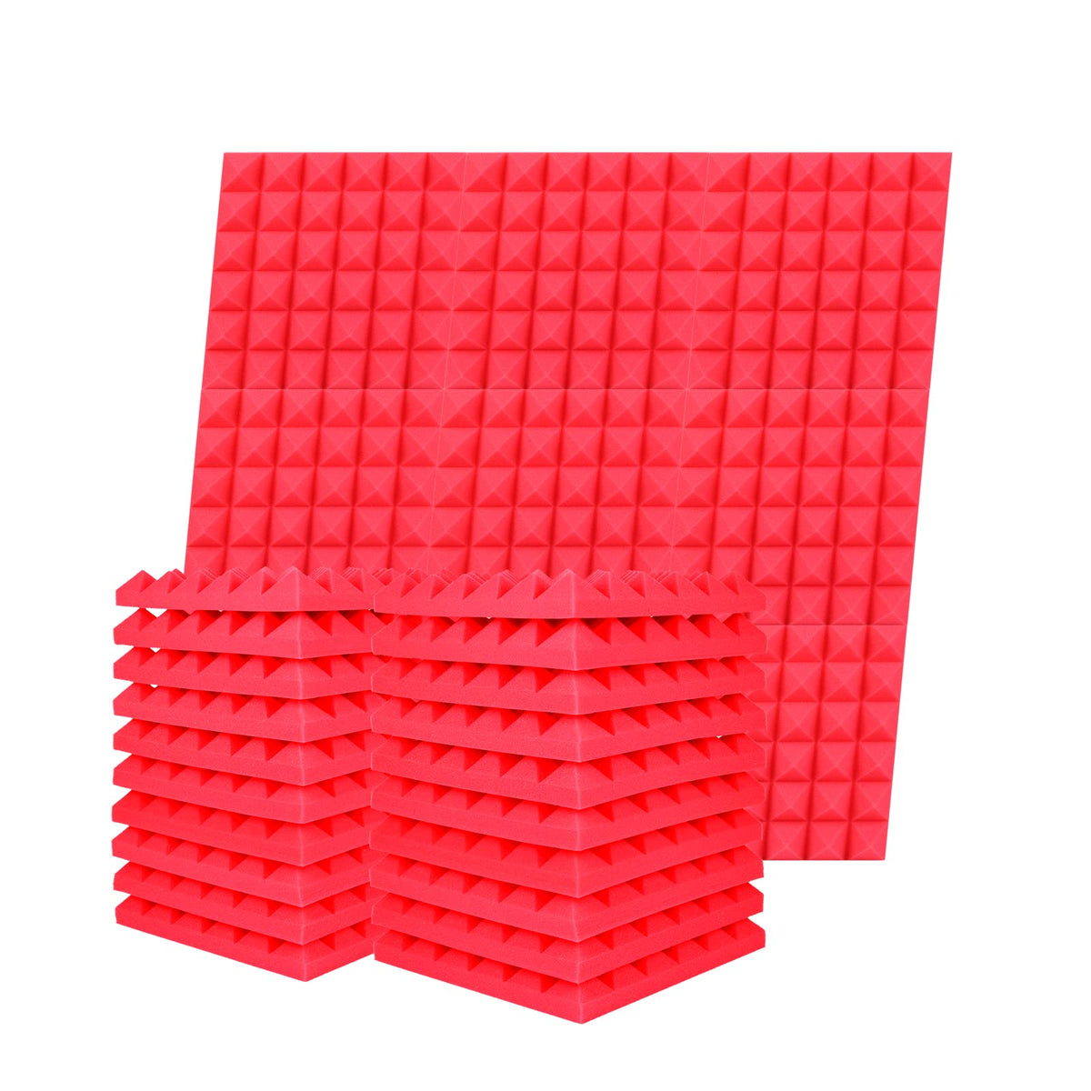 Musfunny Soundproof Foam Panels - 12 Pcs 2'' X 12'' X 12'' Acoustic Foam Panels Sound Absorbing Wall Panels For Studio Recording