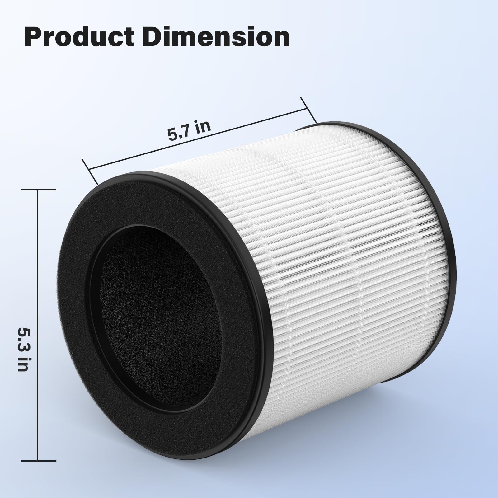 B D02L Filter Replacement For Mooka/Koios B D02L Air Puri Fier And Vewior B D02U Air Puri Fier, 3 In 1 H13 True Hepa Replacement