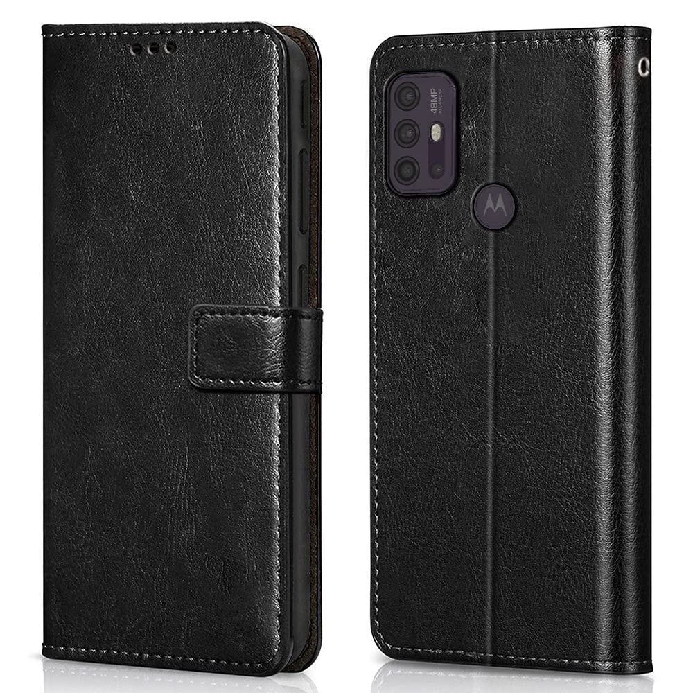 Wow Imagine Shock Proof Flip Cover Back Case Cover For Motorola Moto G30 | Moto G10 | Moto G10 Power (Flexible | Leather Finish 