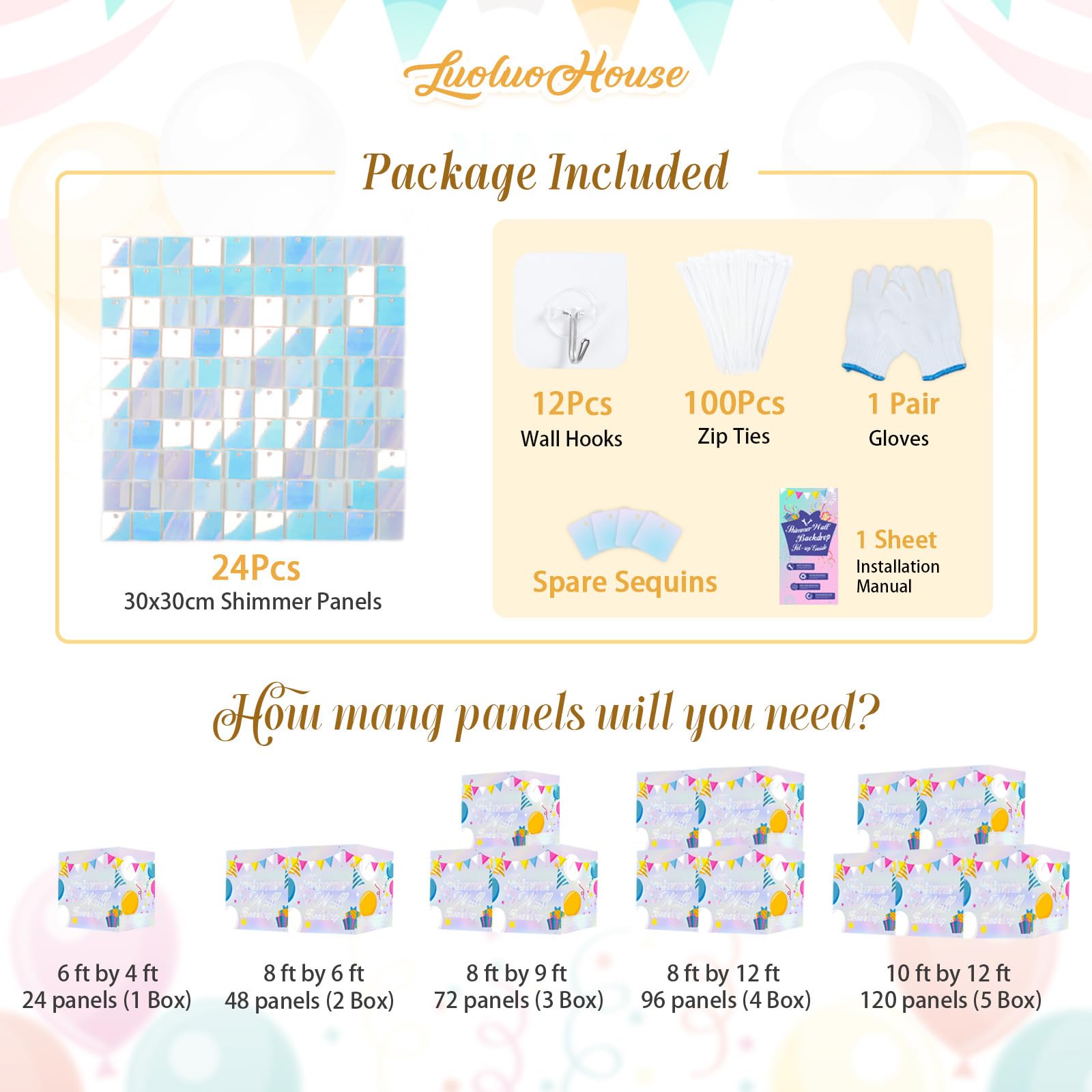 Shimmer Wall Backdrop Iridescent Panels Sequin Wall Panels Glitter 24 Panels Square Shimmer Backdrop Decorations For Birthday An