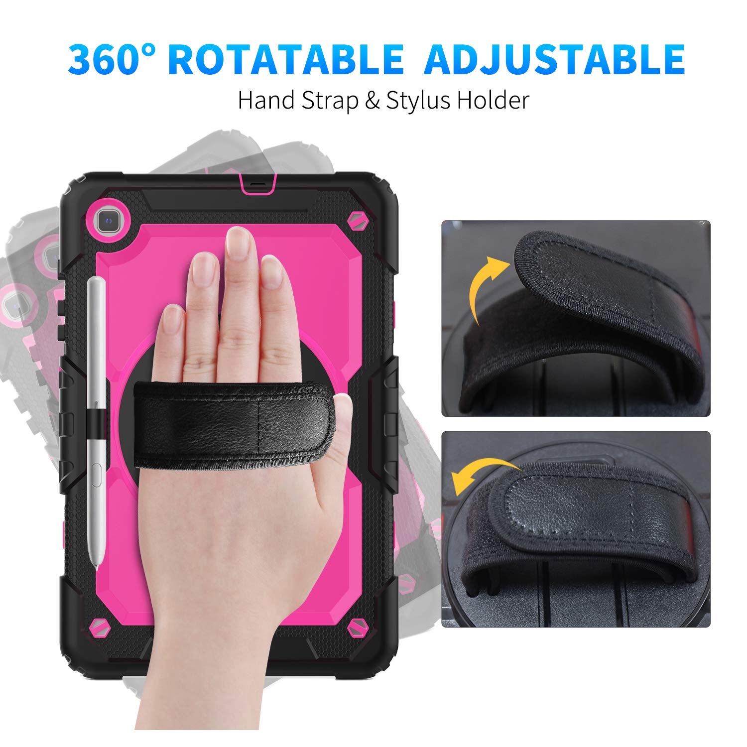 Timecity Case For Samsung Galaxy Tab S6 Lite 10.4'' 2024/2022/2020, Kids Case With Pen Holder Built In Screen Protector&360 Degr