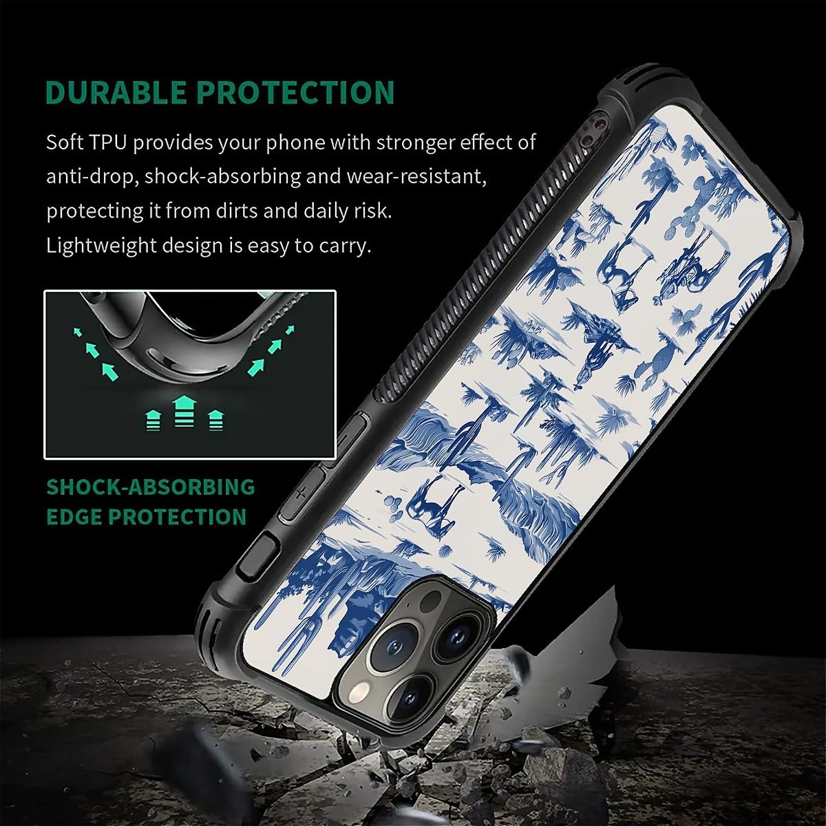 Fkbrcl4U For Iphone 16 Pro Max Case,Graphic Design For Girl Boy Soft Silicone Hard Acrylic Shock Protection Designed For Iphone