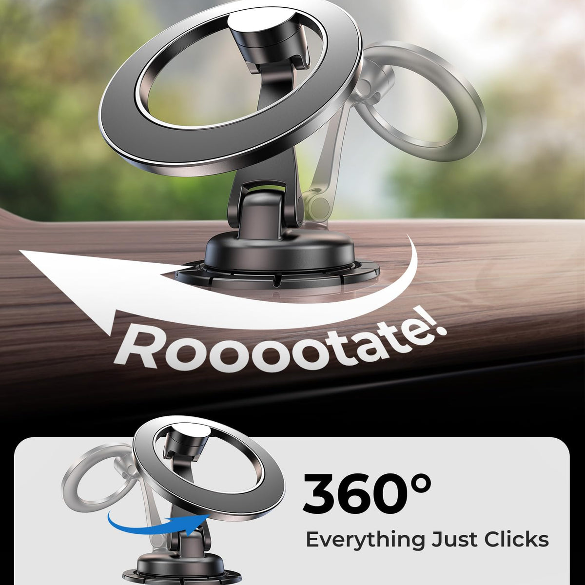 Aredan Folding Car Phone Holder Mount For Magsafe, All Metal, Dashboar ...