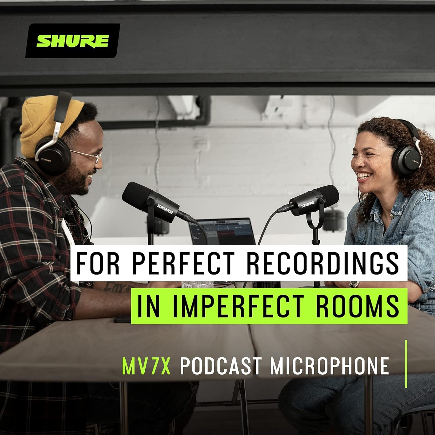 Shure Mv7X Xlr Podcast Microphone With Xlr Cable   Dynamic Mic For Podcasting & Vocal Recording, Voice Isolating Technology, All