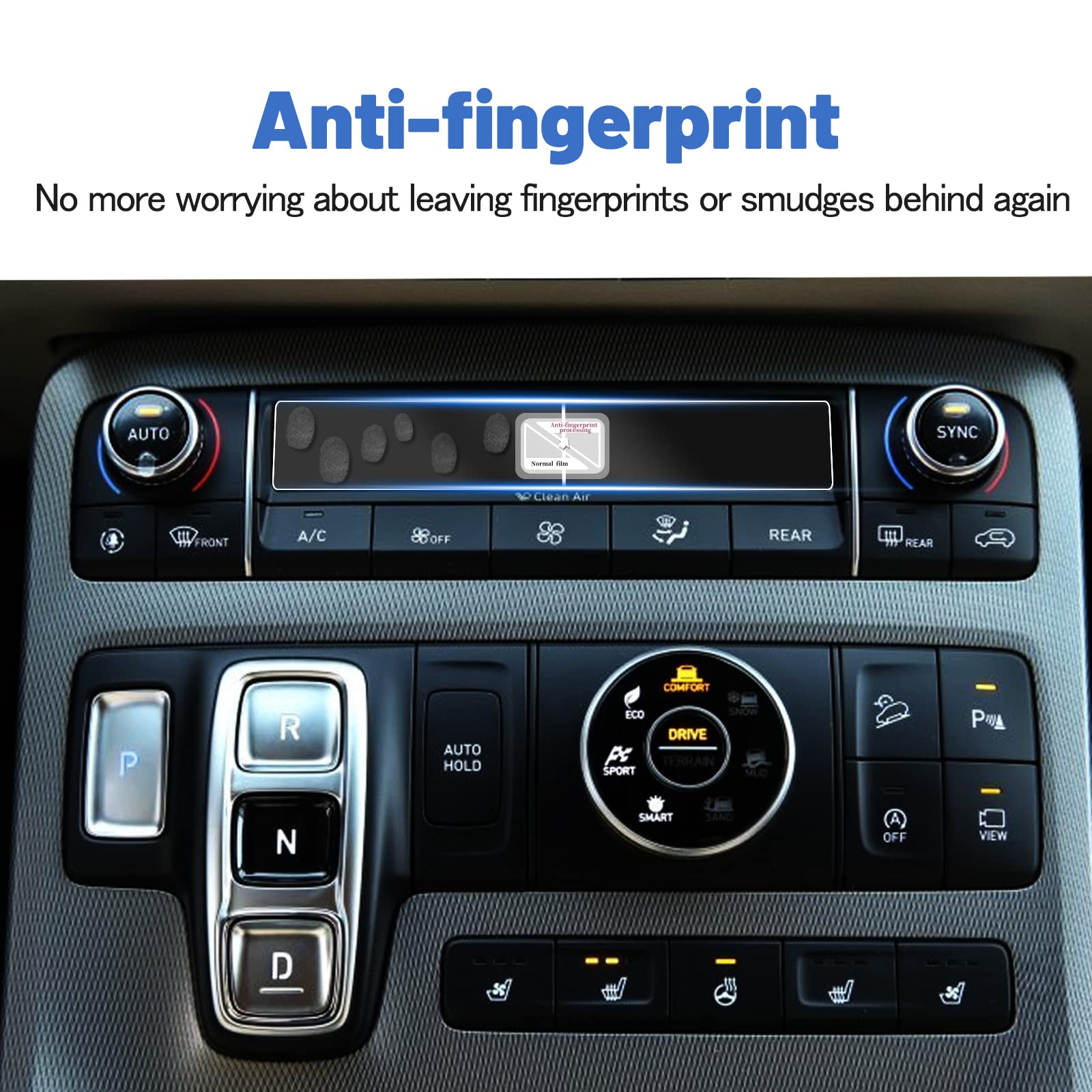 Shaohao 2022 Palisade Screen Protector For 2020 2021 2022 Hyundai Palisade Ac Panel Screen Protector, 2022 Palisade Center Air Conditioner Display Screen Protector Hd Clear Plastic Protective Film For 2022 Hyundai Palisade