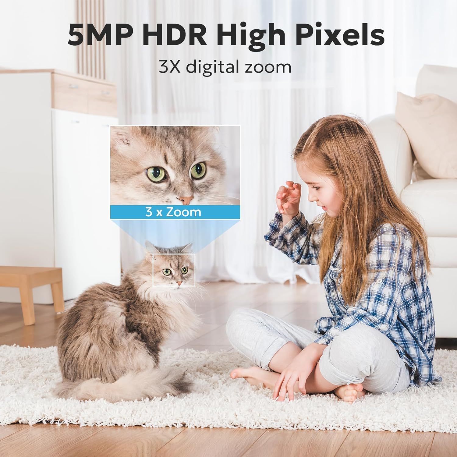 Owltron Indoor Security Camera 5Mp, 360 Camera For Home Security With Motion Detection, 2.4G/5Ghz Wifi Camera With Night Vision