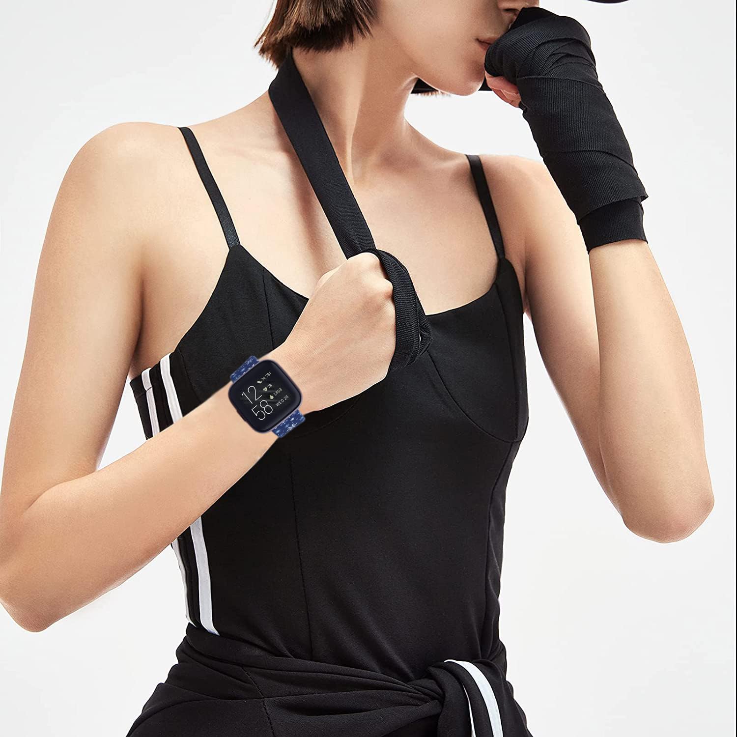 Jolook 22Mm Silicone Large Replacement Wristbands Compatible For Fitbit Versa 2/Versa/Fitbit Versa Lite And Any Traditional Or S