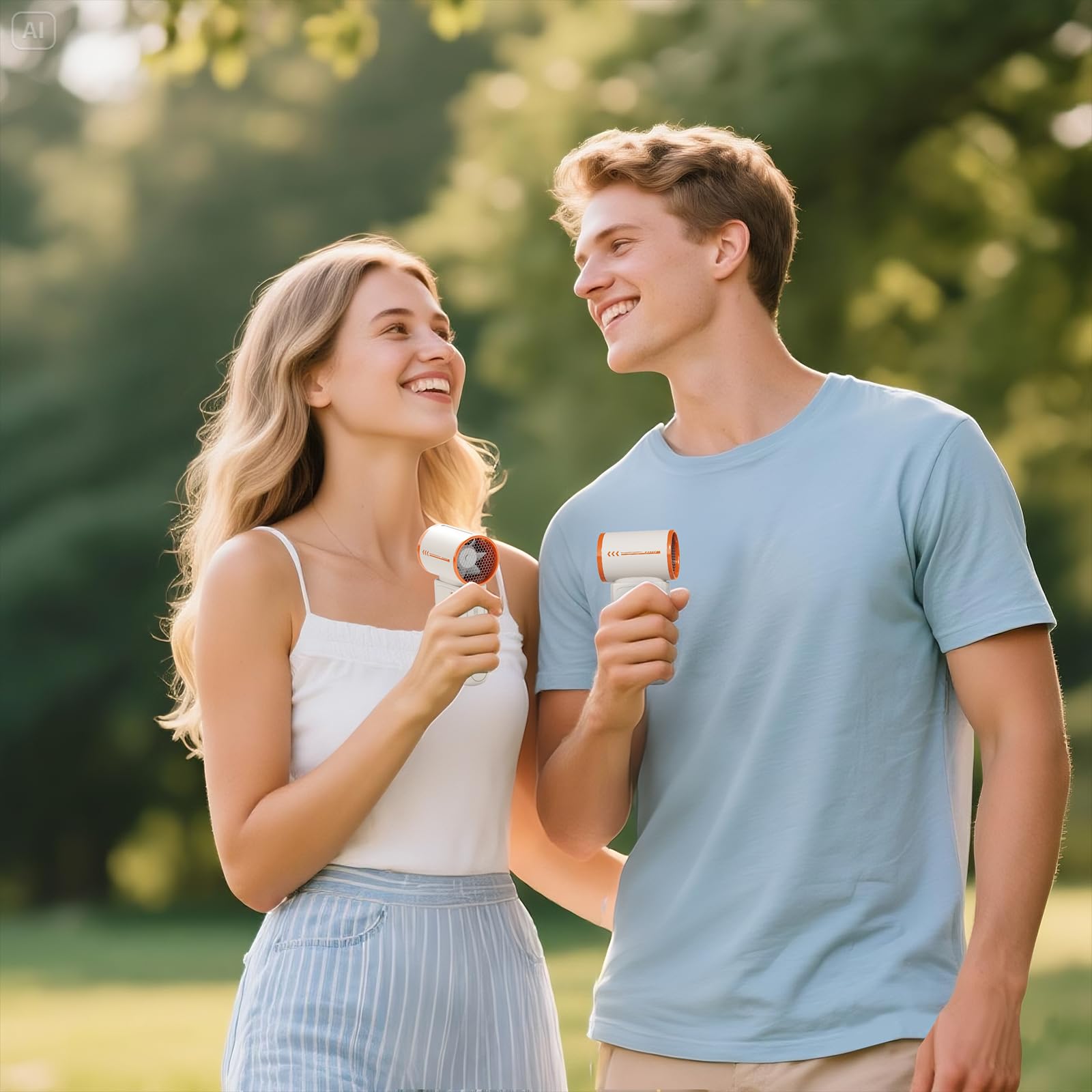 Vvlons Portable Handheld Fan, 0-100 Digital Display 5 Gear Adjustable Speed Handheld Turbo Fan Powerful Wind Super Mini Hand Per