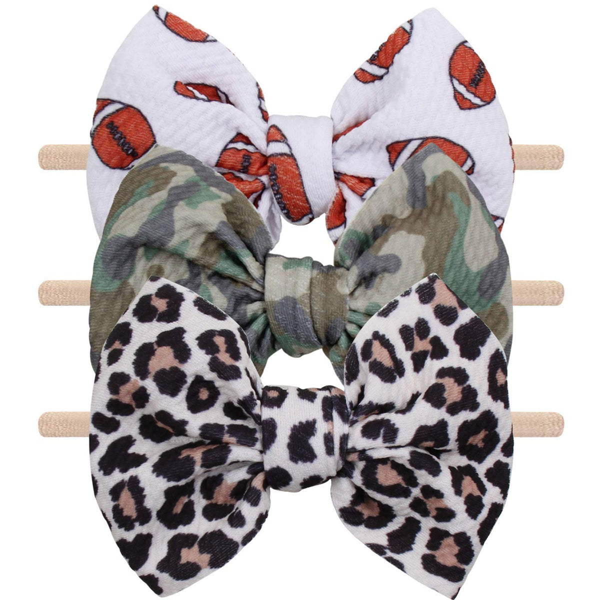 Yanjie Baby Girls Nylon Headbands Newborn Bows Handmade Hair Bows Hairbands Hair Accessories For Newborn Infant Toddlers Kids(Le