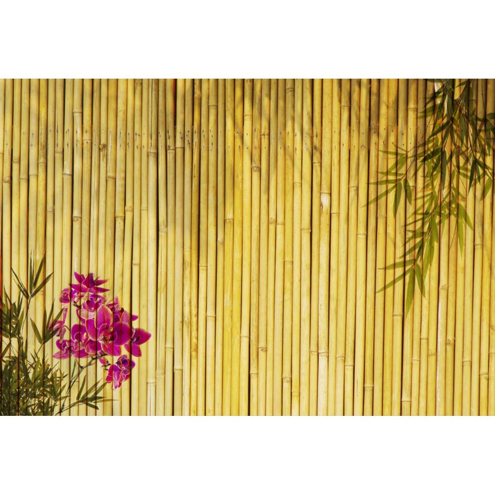 Csfoto 10X8Ft Chinese Style Bamboo Backdrop Bamboo Party Background Chinese Theme Party Decorations Blooming Flowers Birthday Pa