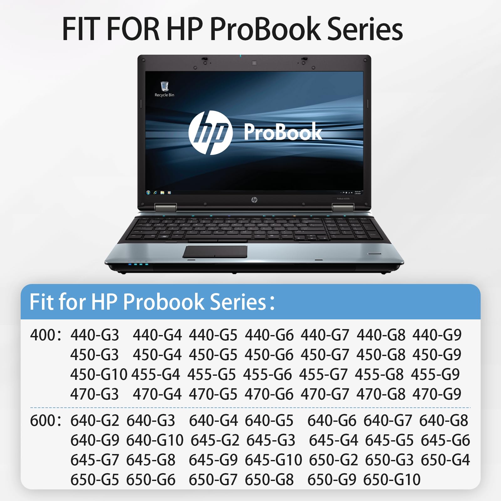 65W Blue Tip Laptop Charger For Hp Probook 450 G10 G9 440 450 455 470 G3 G4 G5 G7 G8 For Probook 640 650 G5 G6 For Hp Elitebook