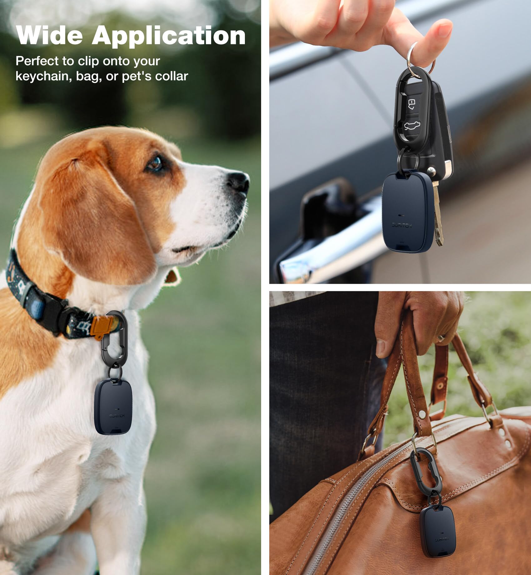 Suritch For Apple Airtag Holder, Airtag Case With Anti Lost Carabiner, Shockproof Tpu Protective Airtag Keychain For Kids, Keys,