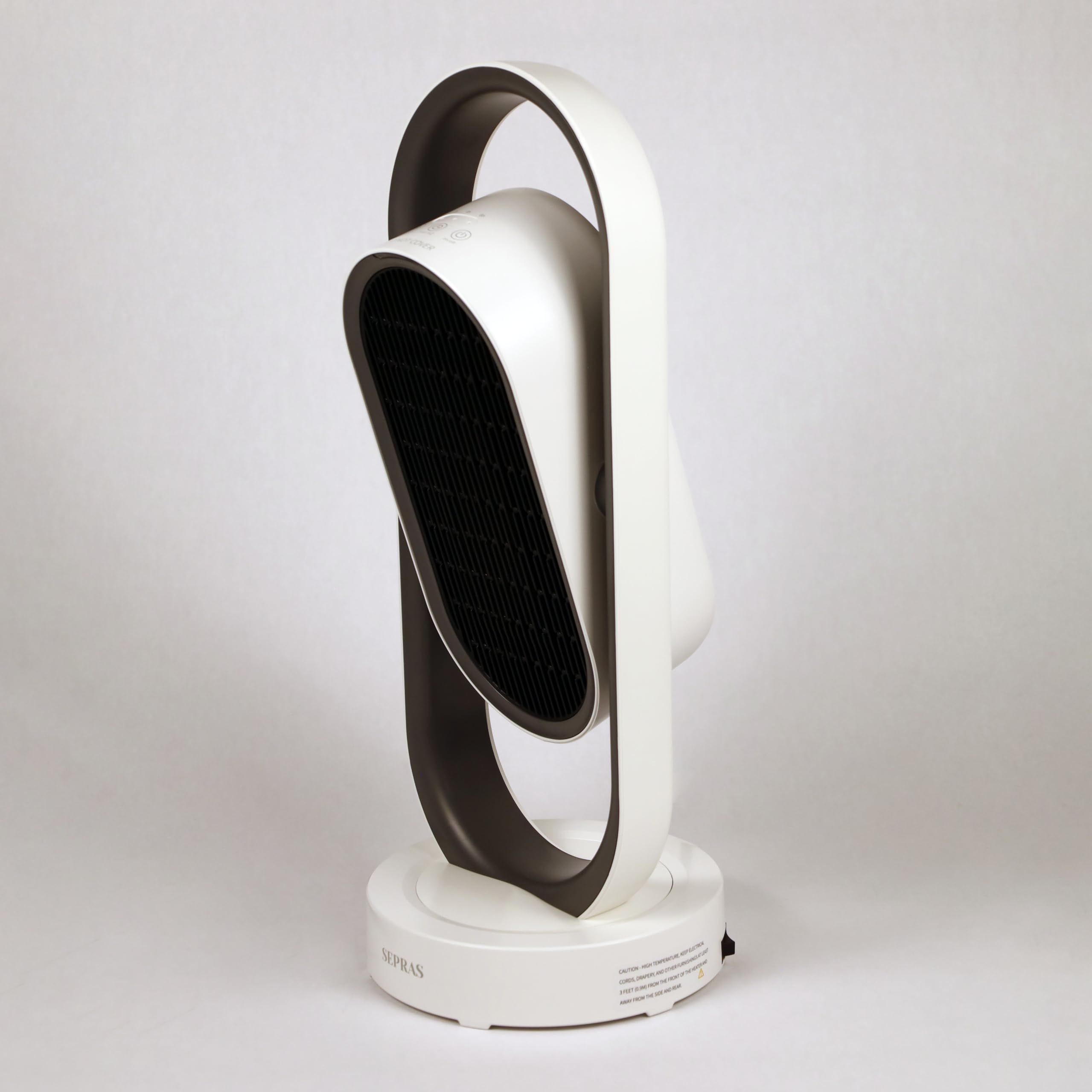 Sepras Swinging Heater And Fan With Remote Control And Safety Compact Grid - Dual Usage - (White) -Sepras Heater