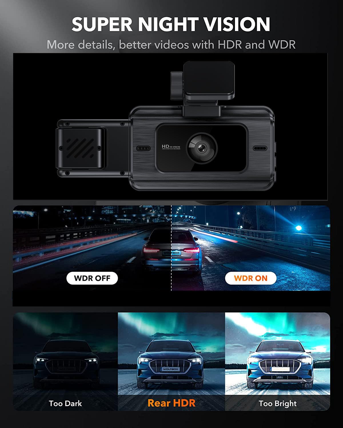 Dash Camera For Cars, 3 Channel 4K Dash Cam Front And Rear Inside,1080P Full Hd 170 Deg Wide Angle Dashboard Camera With 64Gb Ca