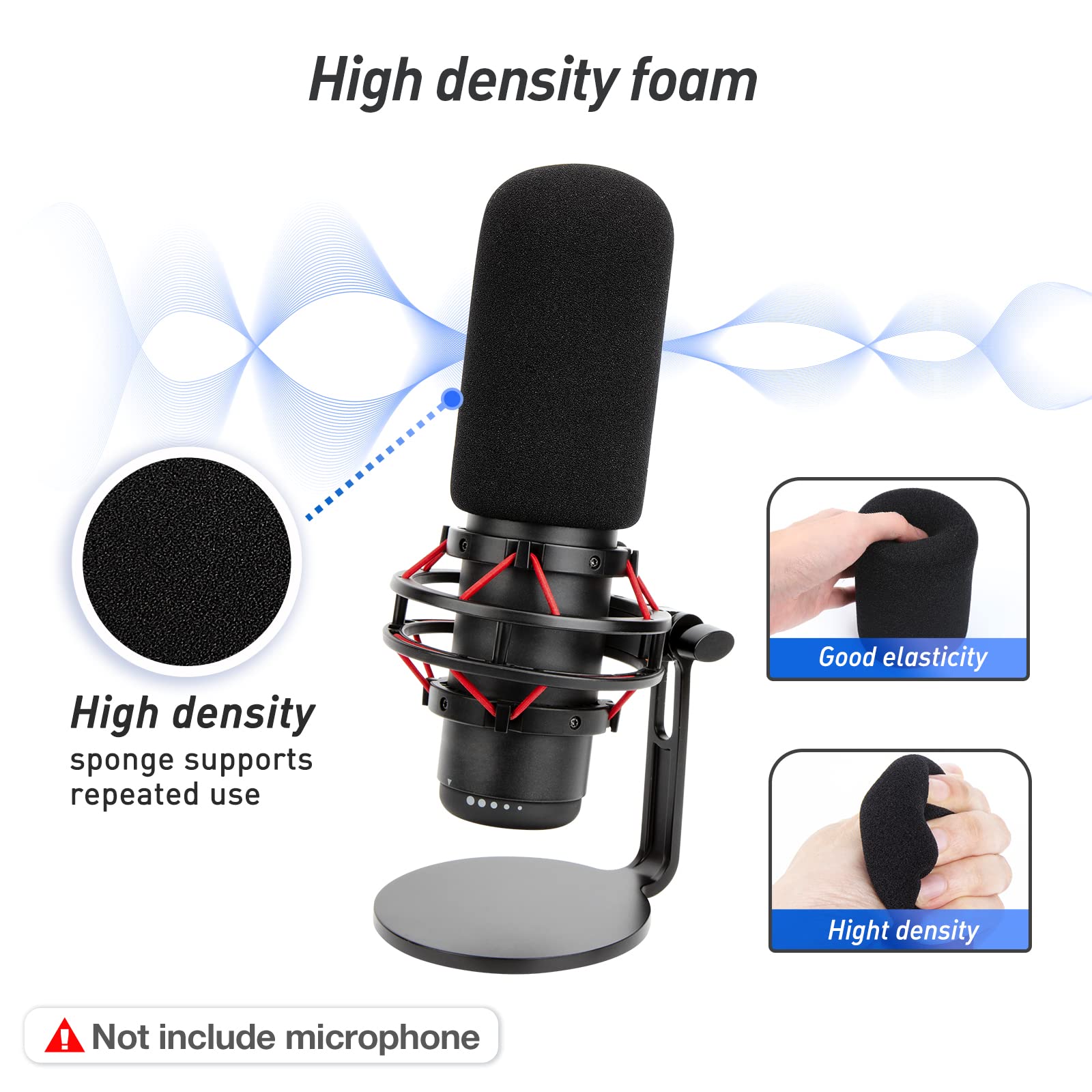 Boom Arm Mic Stand For Hyperx Quadcast,Adjustable Suspension Microphone Stand For Quadcast, Quadcast S   Upgrade C Clamp, 2 Cabl