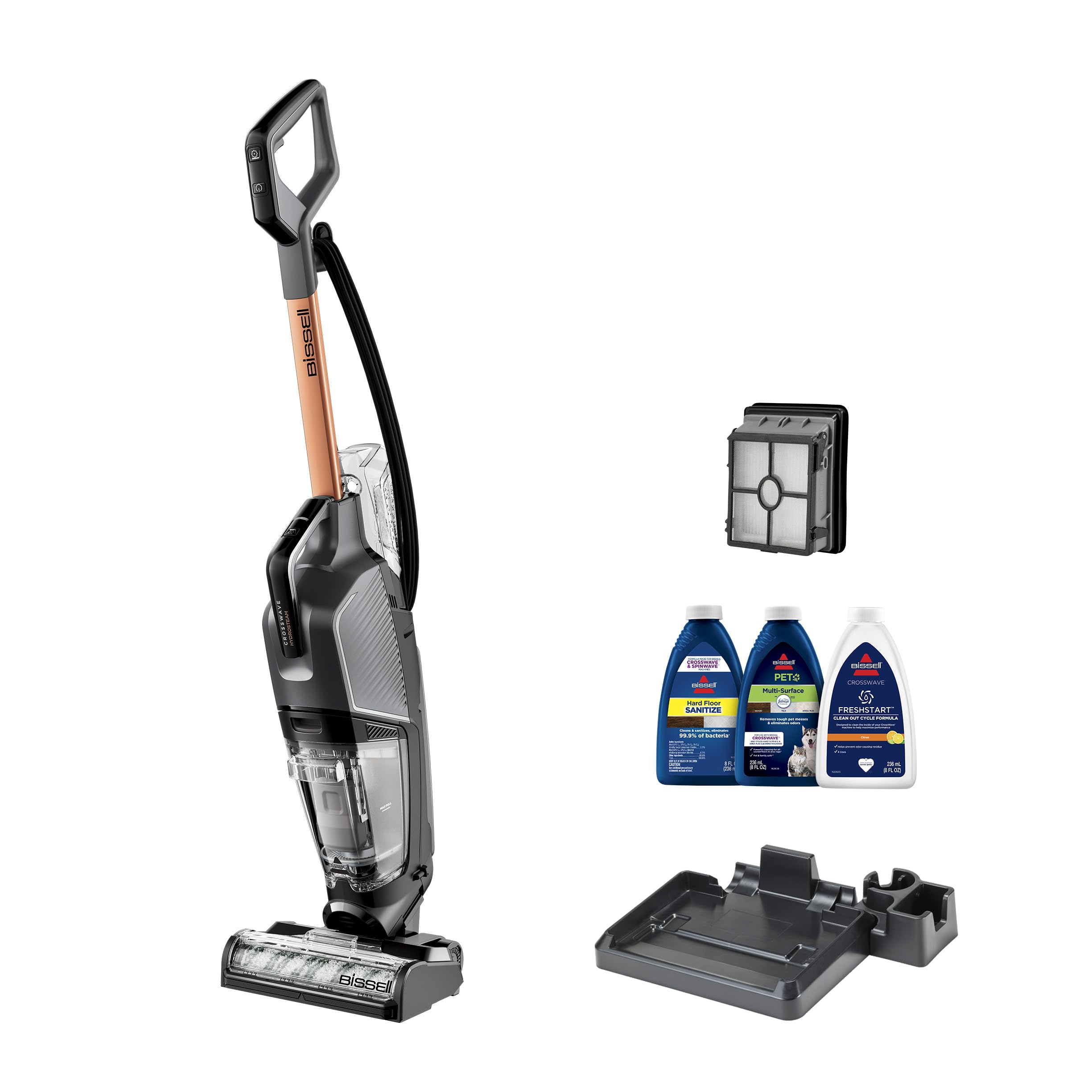 Bissell� Crosswave� Hydrosteam� Wet Dry Vac, Multi Purpose Vacuum, Wash, And Steam, Sanitize Formula Included, 35151