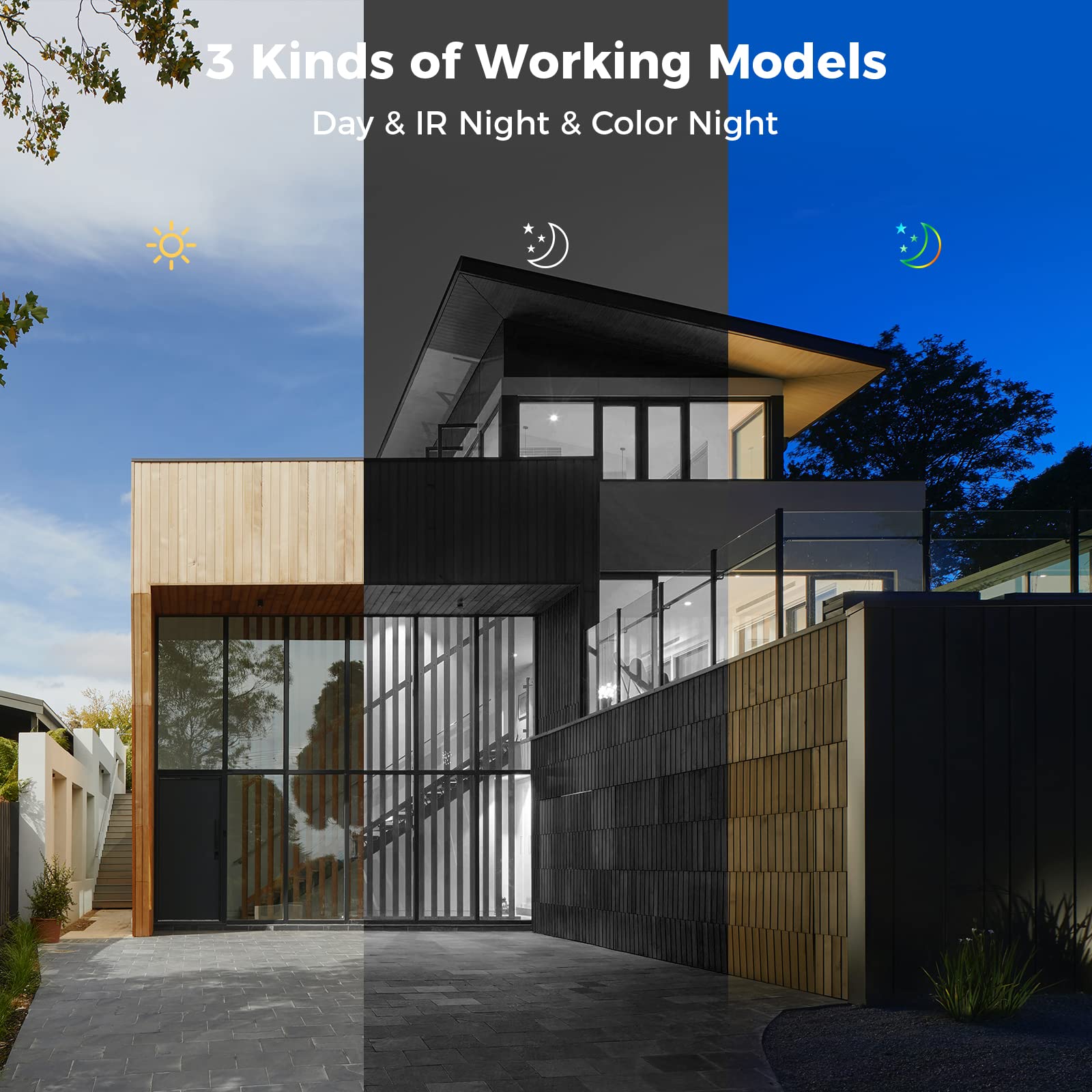 Hiseeu Security Camera Wireless Outdoor, 5Mp Color Night Vision, 2.4&5G Wifi Surveillance Camera Pan/Tilt With Motion Detection/