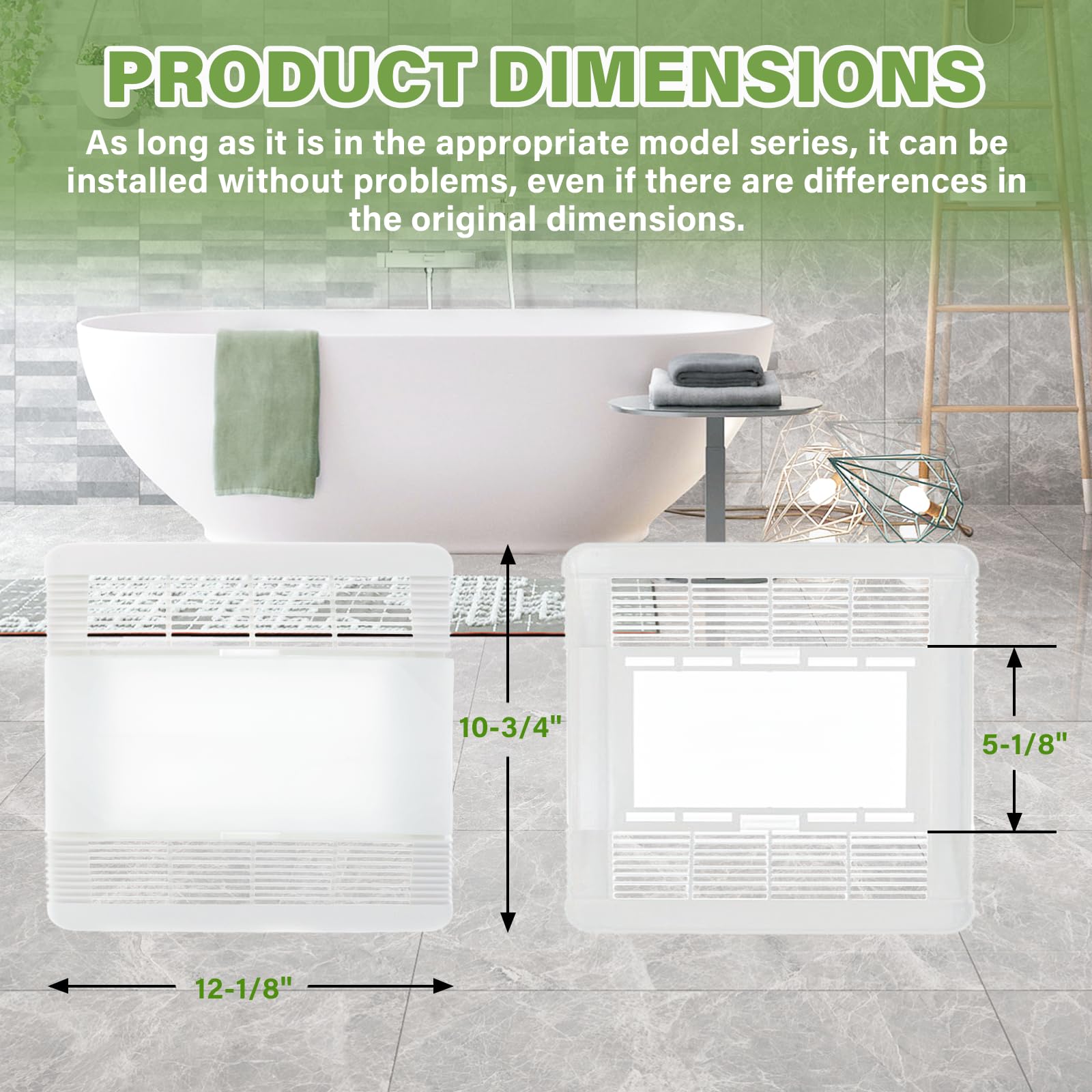 85315000 Replacement Ventilation Fan Grille Lens For Broan Nutone 763Rl 769Rl Bathroom Vent Exhaust Fan Cover Replacement Parts