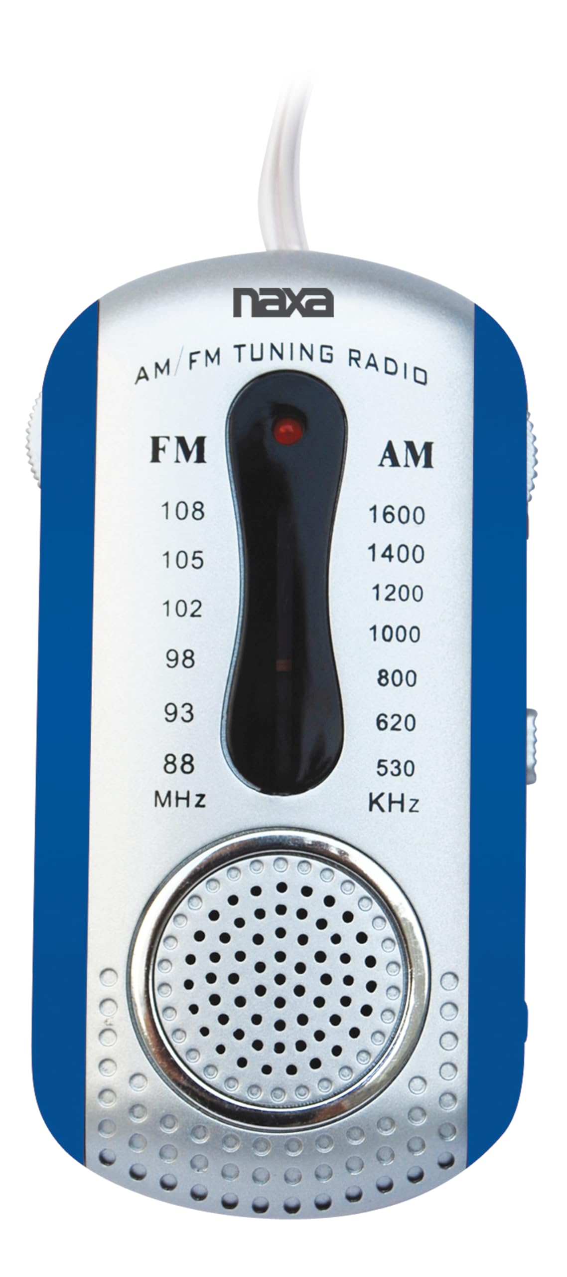 Naxa Electronics Nr 721 Portable Am/Fm Mini Pocket Radio With Built In Speaker, Blue, 8.25 Inch X 5.25 Inch X 1.60 Inch (Nr 721 