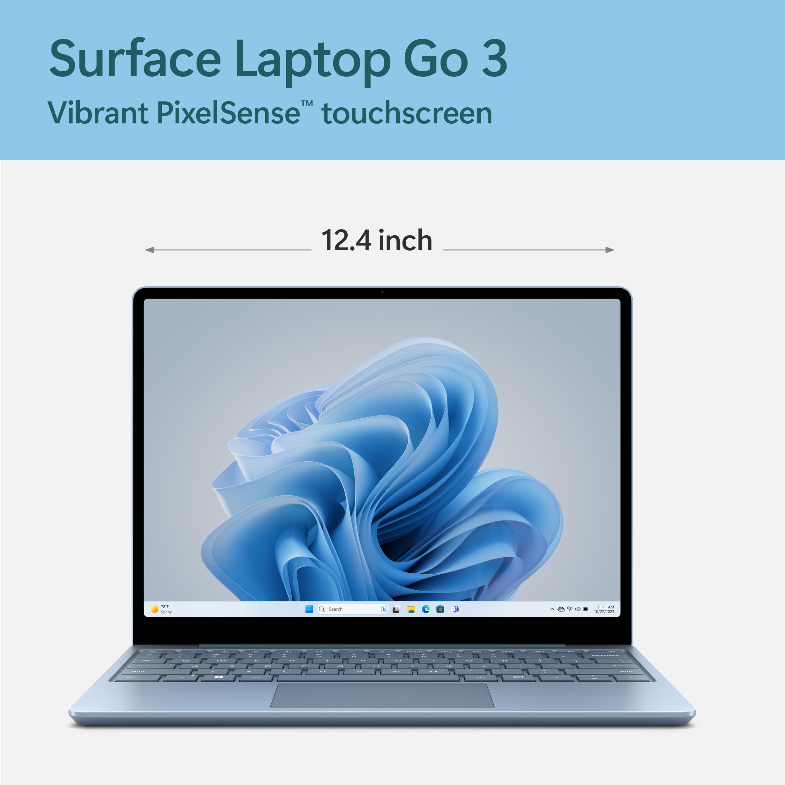 Microsoft Surface Laptop Go 3 (2023) - 12.4 Touchscreen, Thin & Lightweight, Intel Core I5, 8Gb Ram, 256Gb Ssd Ssd, With Windows