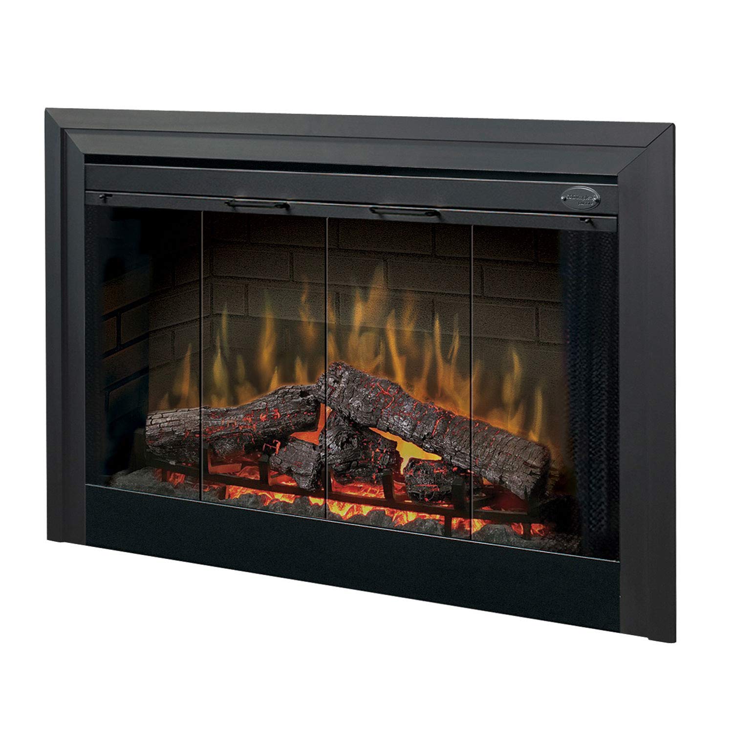 Dimplex BF45DXP 45-Inch Deluxe Built-In Electric Firebox with Resin Logs and Brick Backing