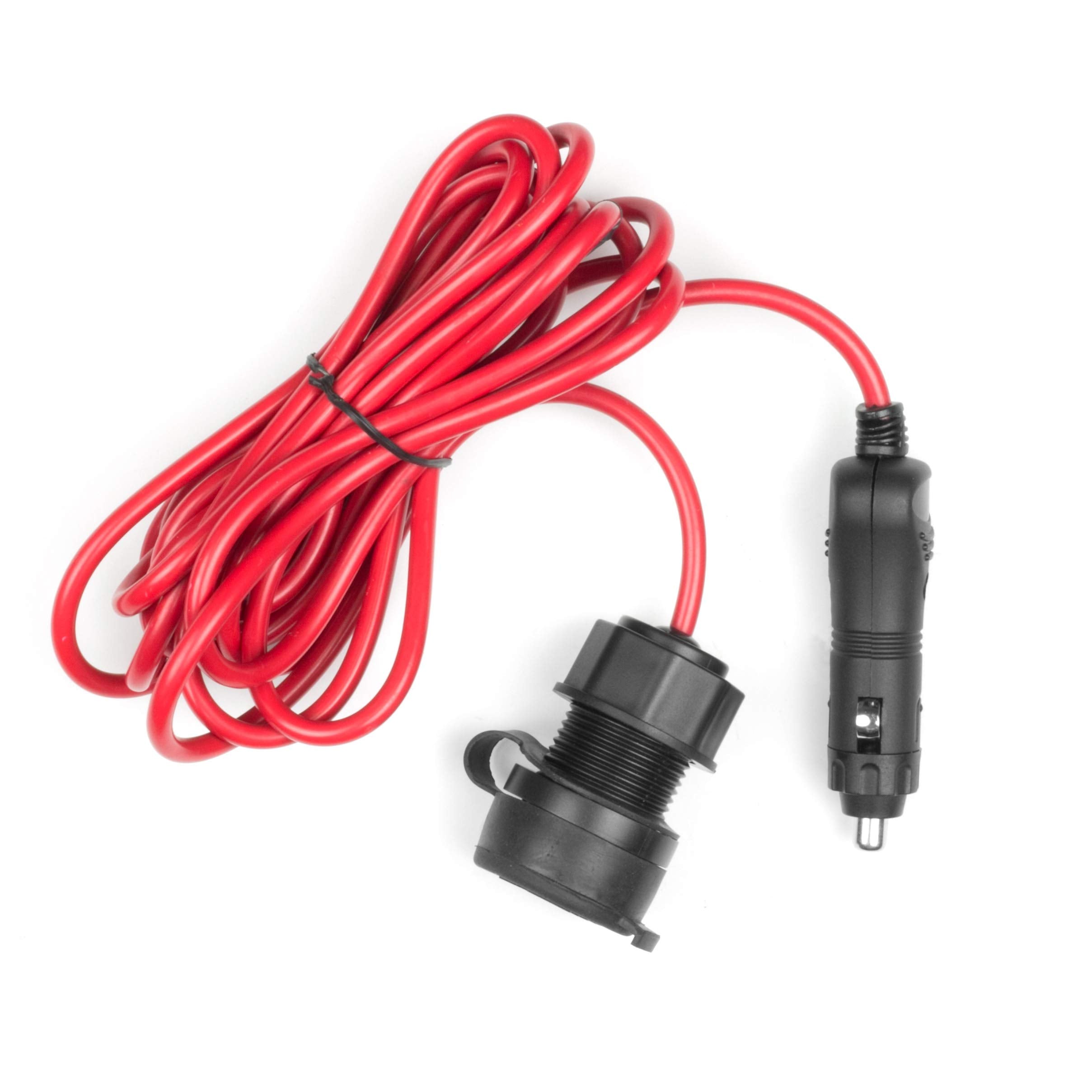 Wagan 12V/24V 12Ft. Dc Extension Cable With Panel Mount And Weather Proof Cover