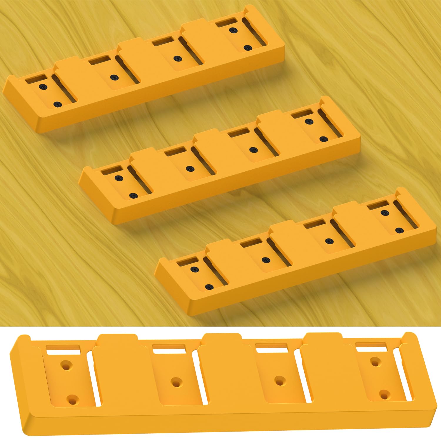 Szwjt Lv Battery Rack Compatible With Dewalt 20V Battery Holder, Mount 4 Slot Bulk Battery Garage Tool, Tools For Dewallt 20V, W