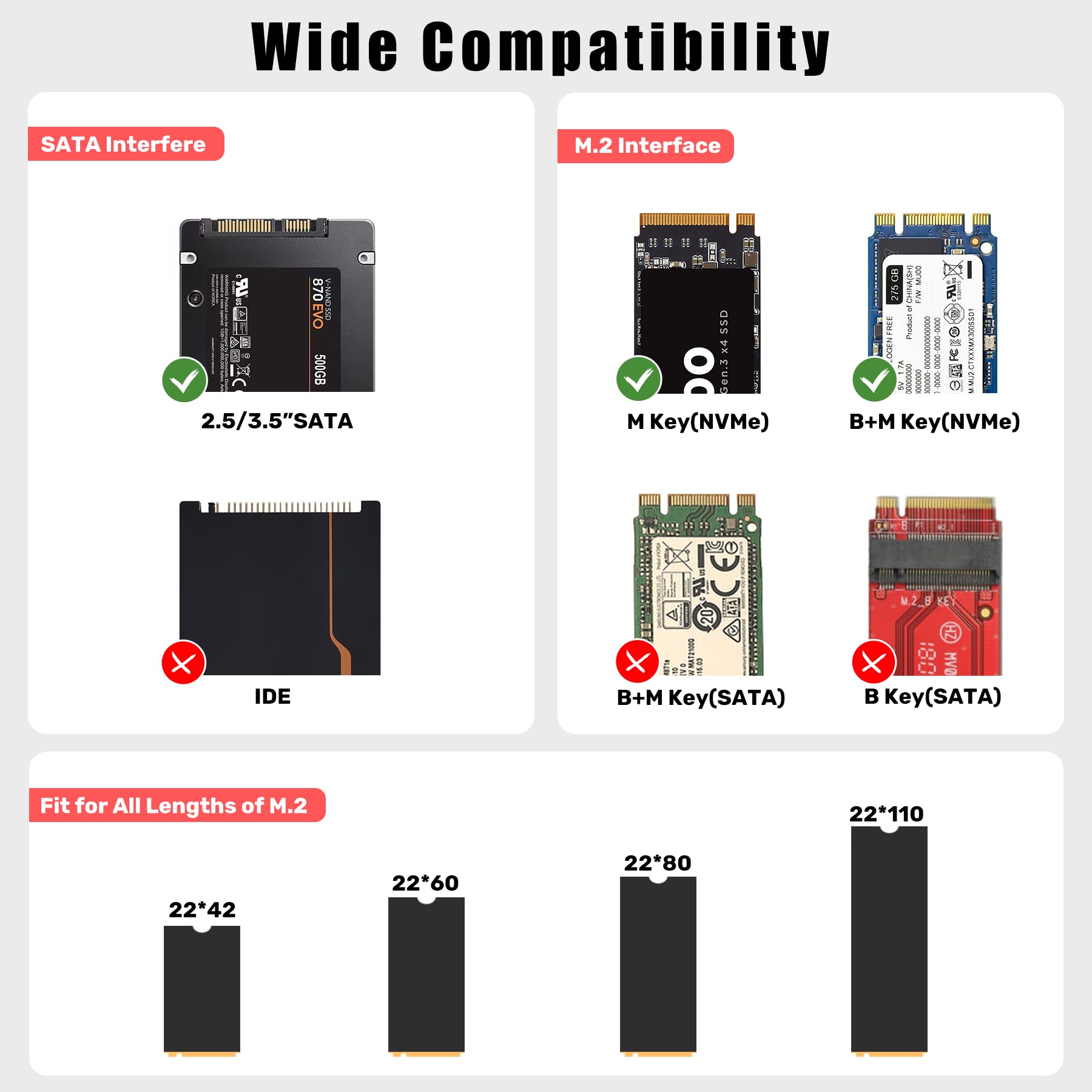 Unitek M.2 Nvme Ssd Enclosure Adapter   10 Gbps Hard Drive Reader Tool Free Pcie Nvme Adapter External Usb 3.2 M2 Sata Case Conv