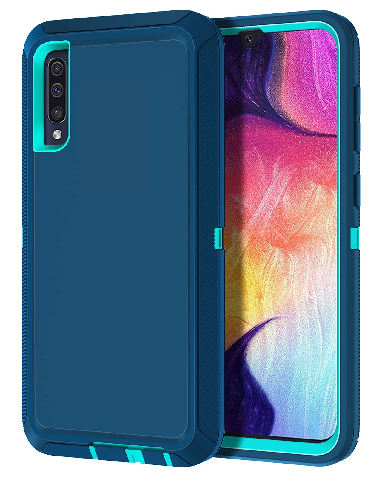I Honva For Samsung Galaxy A50 Case, Galaxy A50S Case Shockproof 3 In 1 Full Body Protection [Without Screen Protection] Rugged