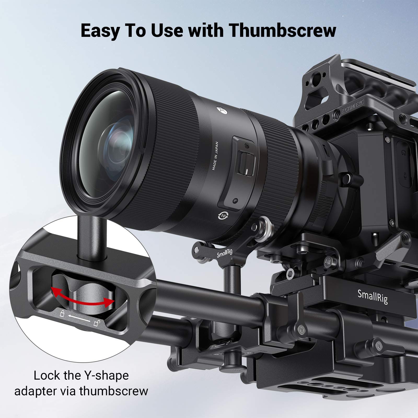 Smallrig Universal 15Mm Lws Rod Mount Lens Support 2727