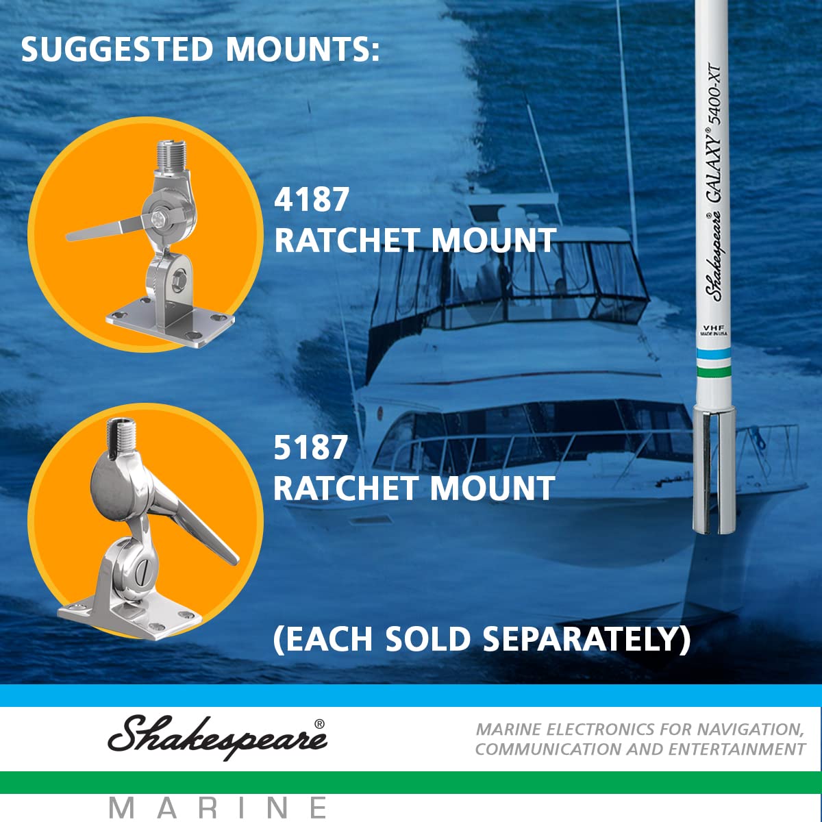 Shakespeare 5400-XT Galaxy 4' VHF Antenna - 3dB Gain