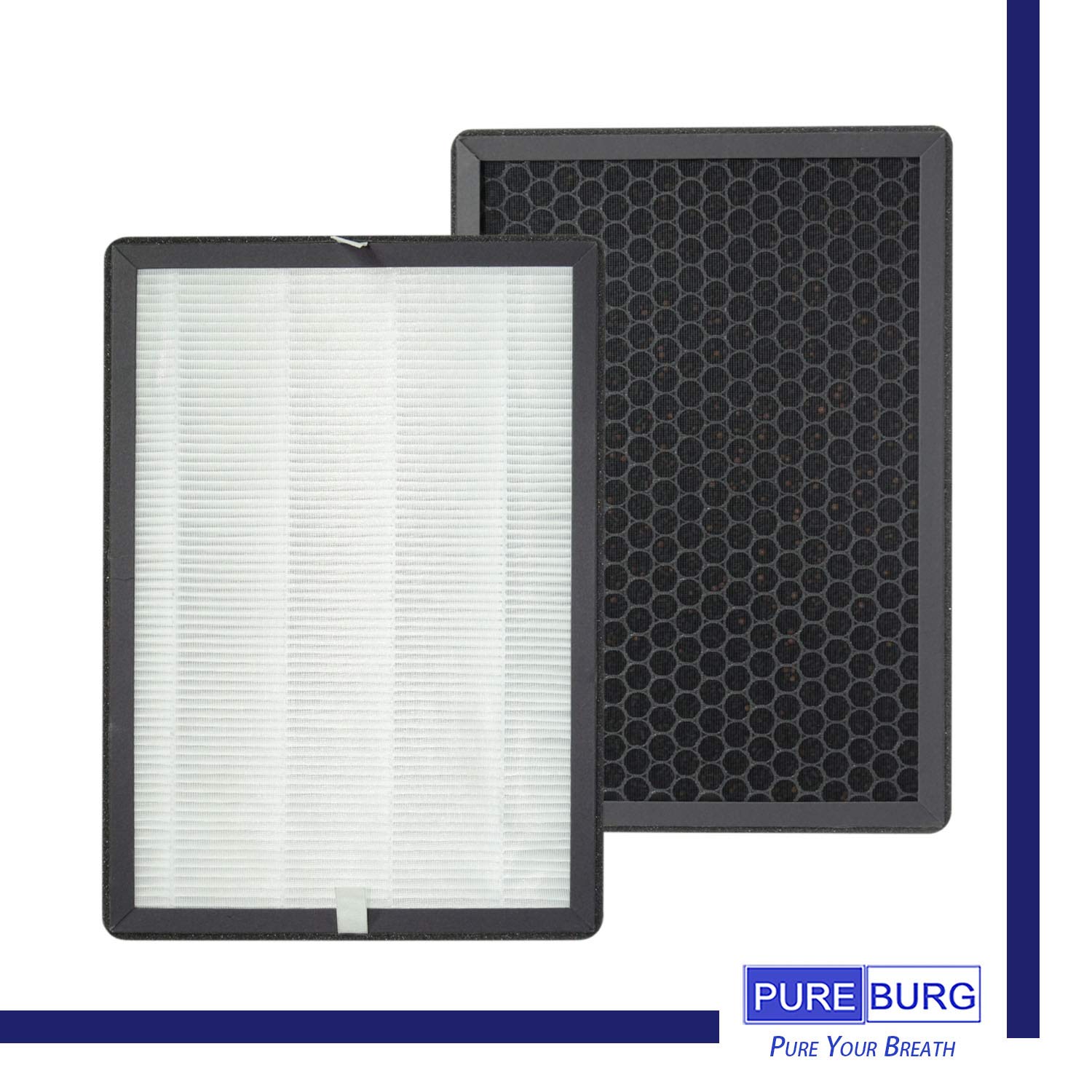 Pureburg Gl Fs32 True Hepa Replacement Filters Compatible With Mooka Koios Gl Fs32 And Azeus Gl Fs32 Air Purifiers, H13 3 Stage