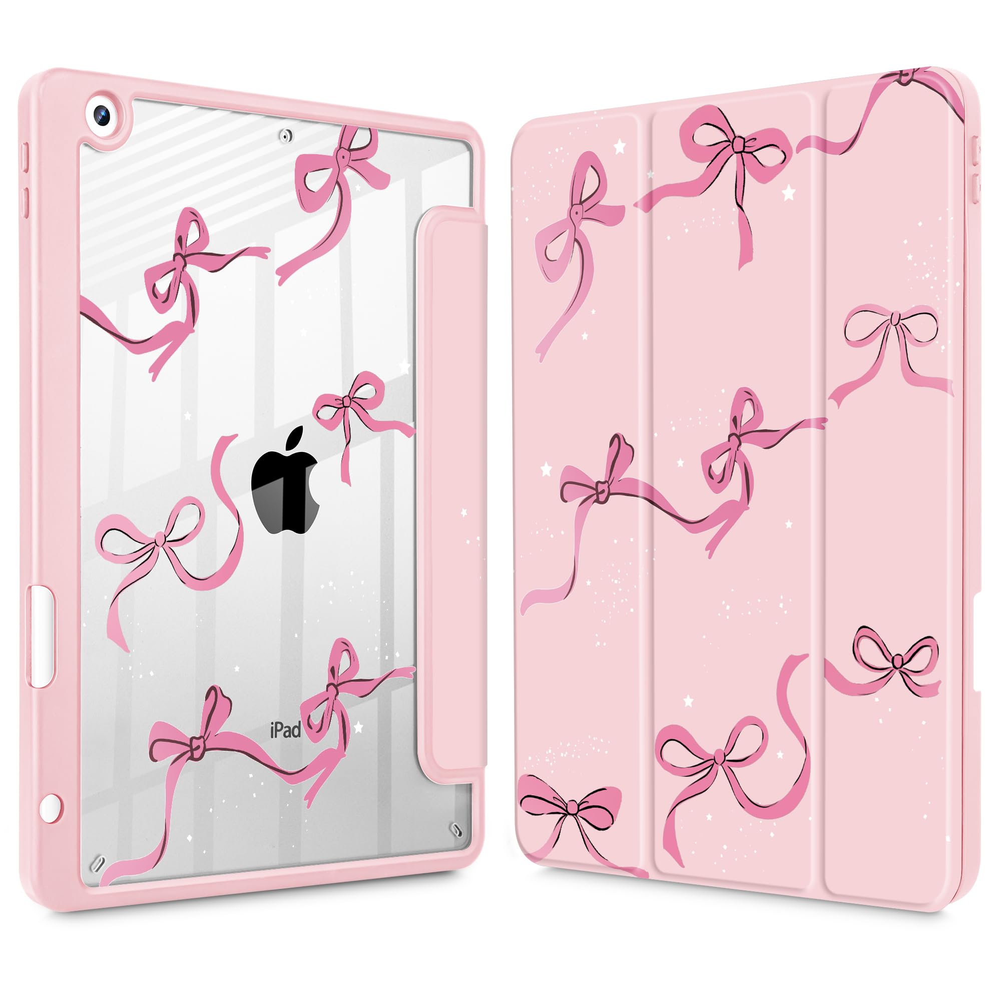 May Chen for iPad 9th Generation with Pencil Holder, iPad 8th/7th Gen Case 10.2-inch, [Penceil Holder] Trifold Stand Auto Wake/S