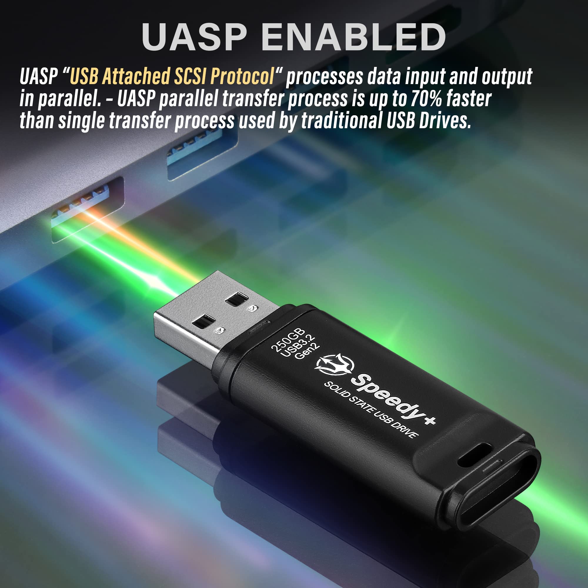 Tridenite External Ssd 250Gb Portable Solid State Usb Drive, Usb 3.2 Gen2 Uasp Superspeed+. Optimal Speeds Up To 600Mb/S Read, 2