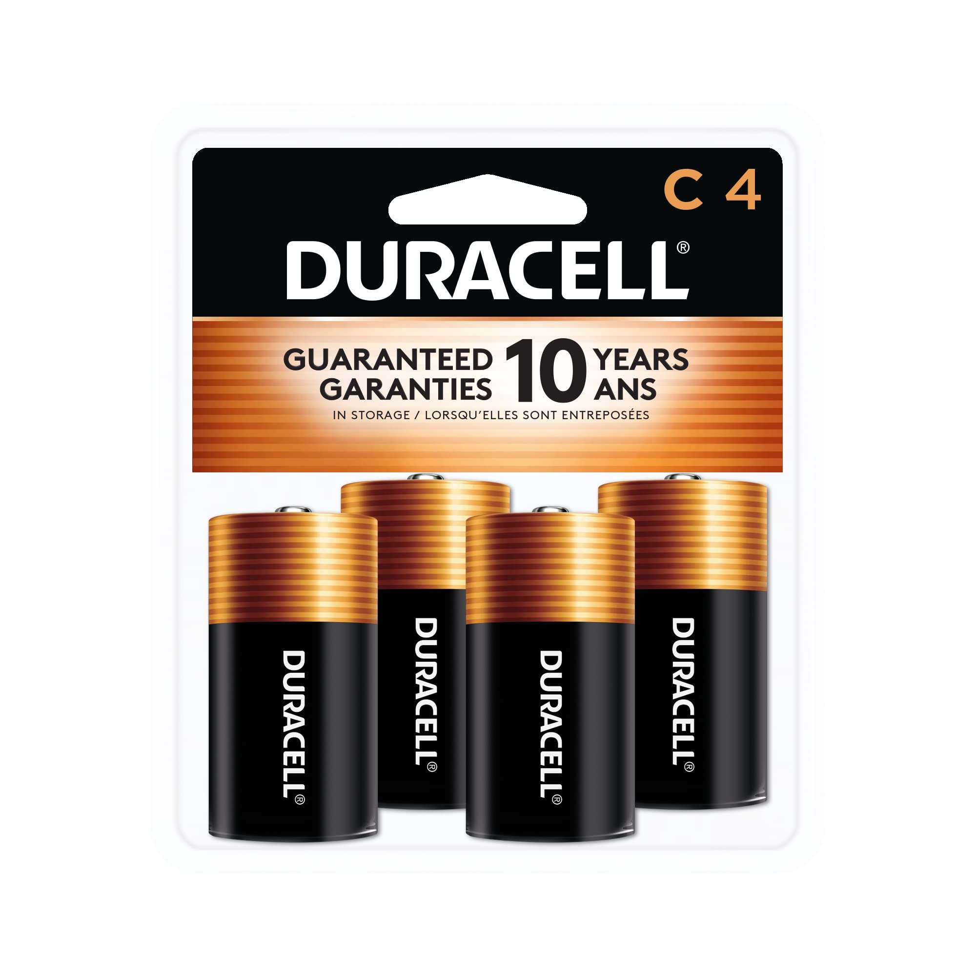 Duracell Coppertop Alkaline Batteries C 4 Ea